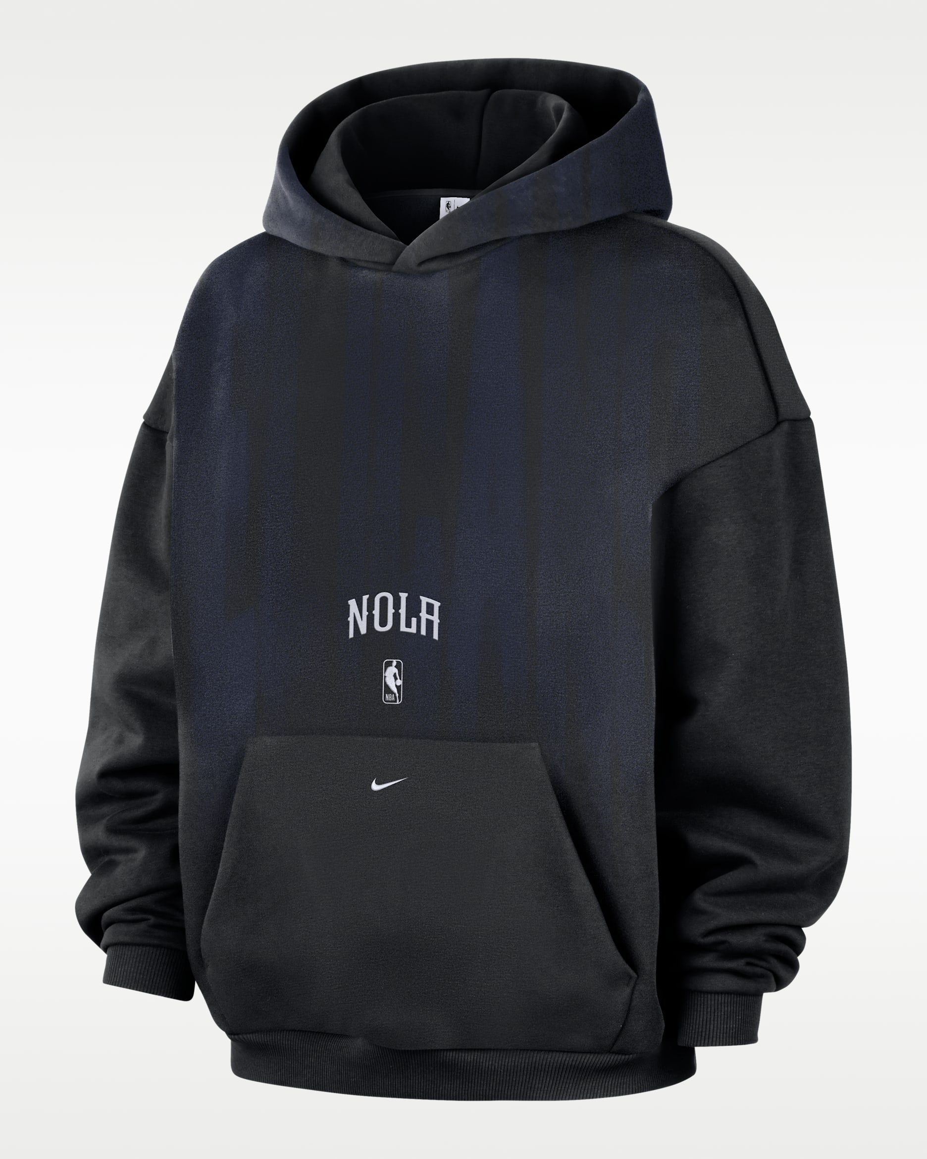 New Orleans Pelicans Standard Issue Men's Therma-FIT Fleece Basketball Hoodie - Black/White