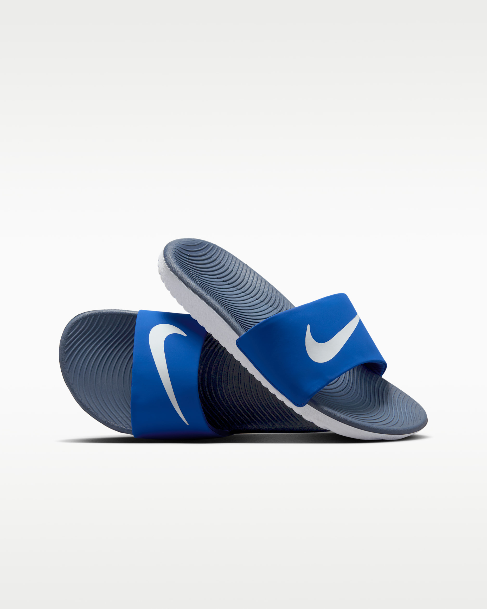 Nike Kawa Younger/Older Kids' Slides - Game Royal/Thunder Blue/White/White
