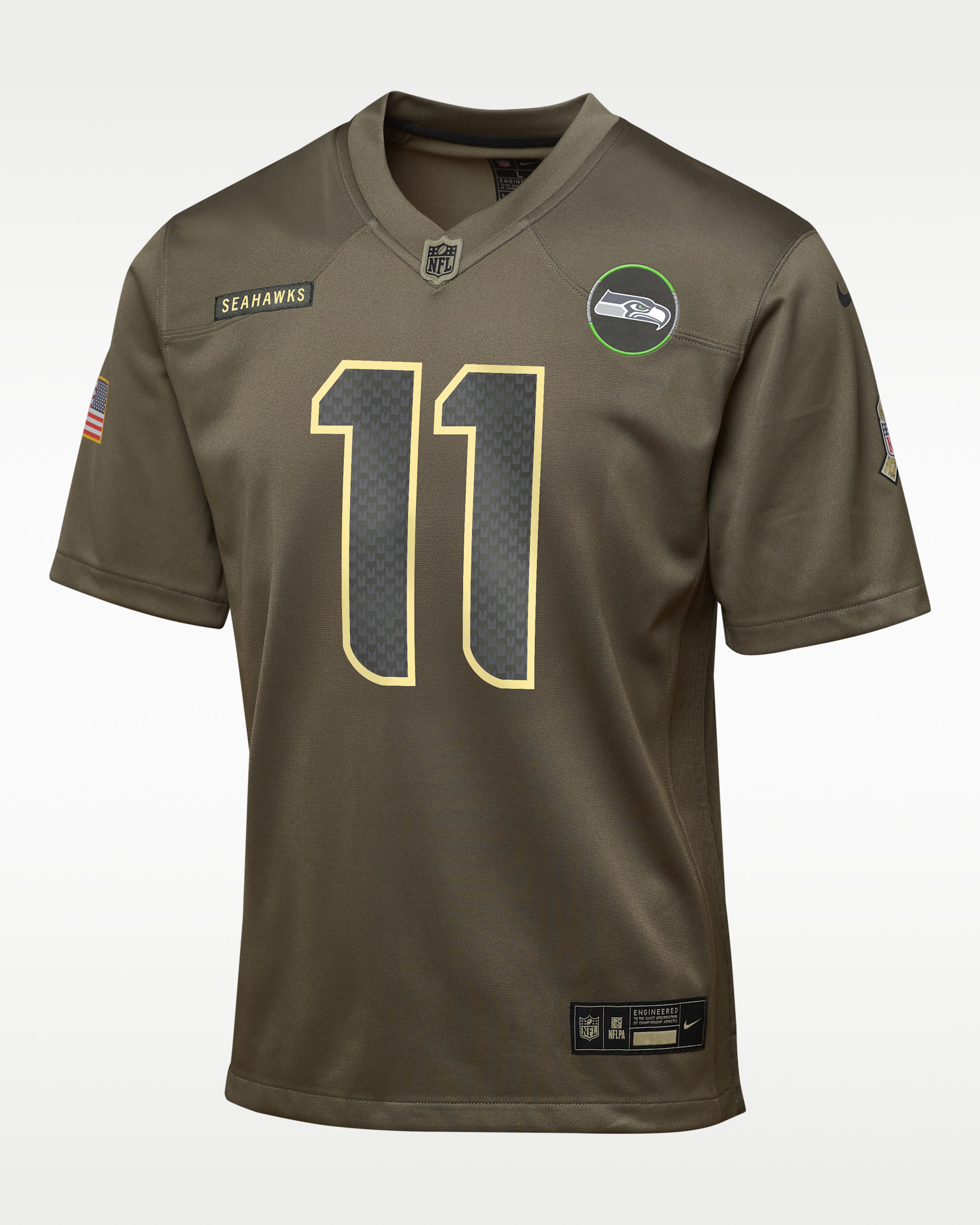 Jaxon Smith-Njigba Seattle Seahawks Salute to Service Big Kids’ Nike NFL Game Jersey - Olive
