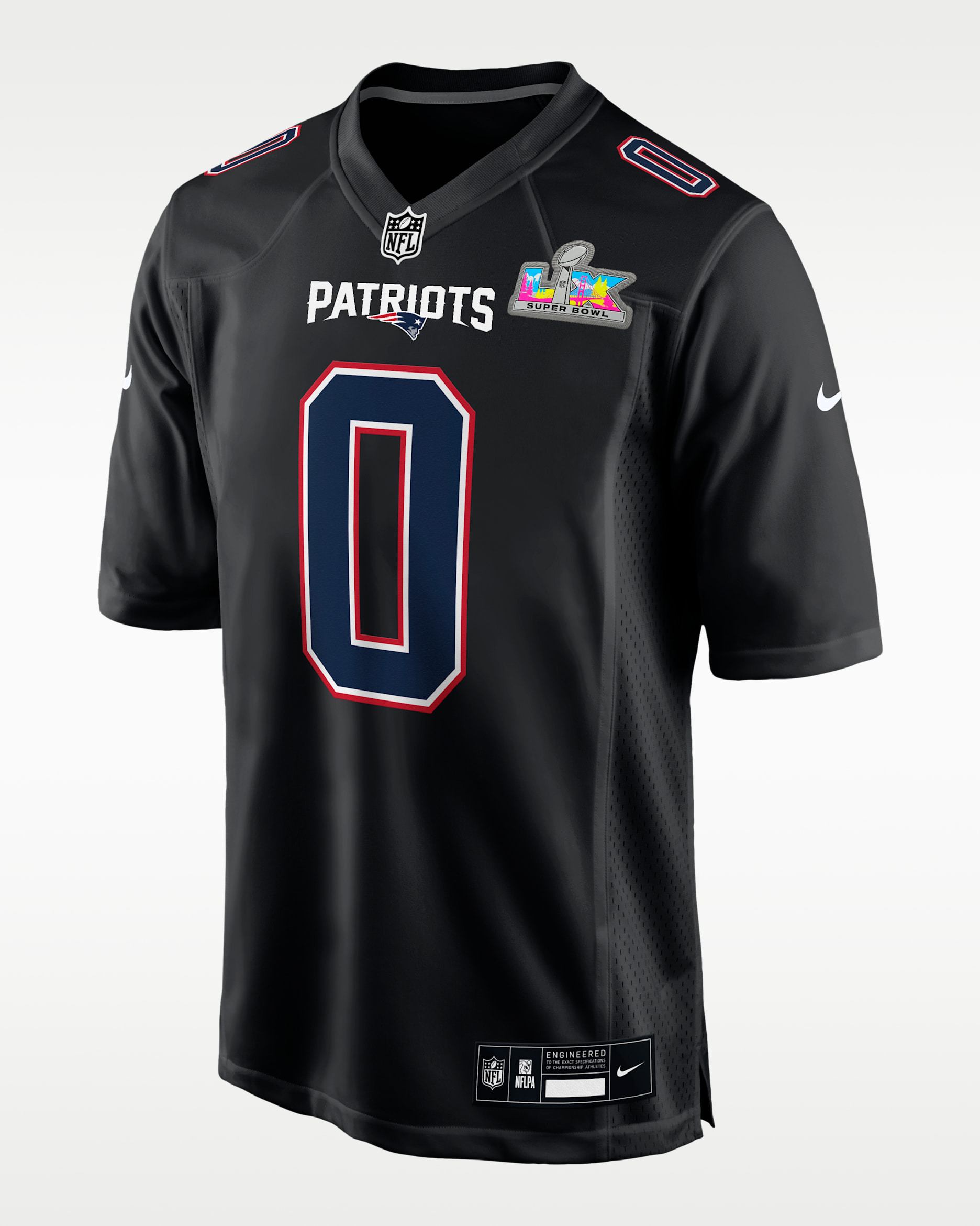 Christian Gonzalez New England Patriots Super Bowl LX Men's Nike NFL Game Fashion Jersey - Black