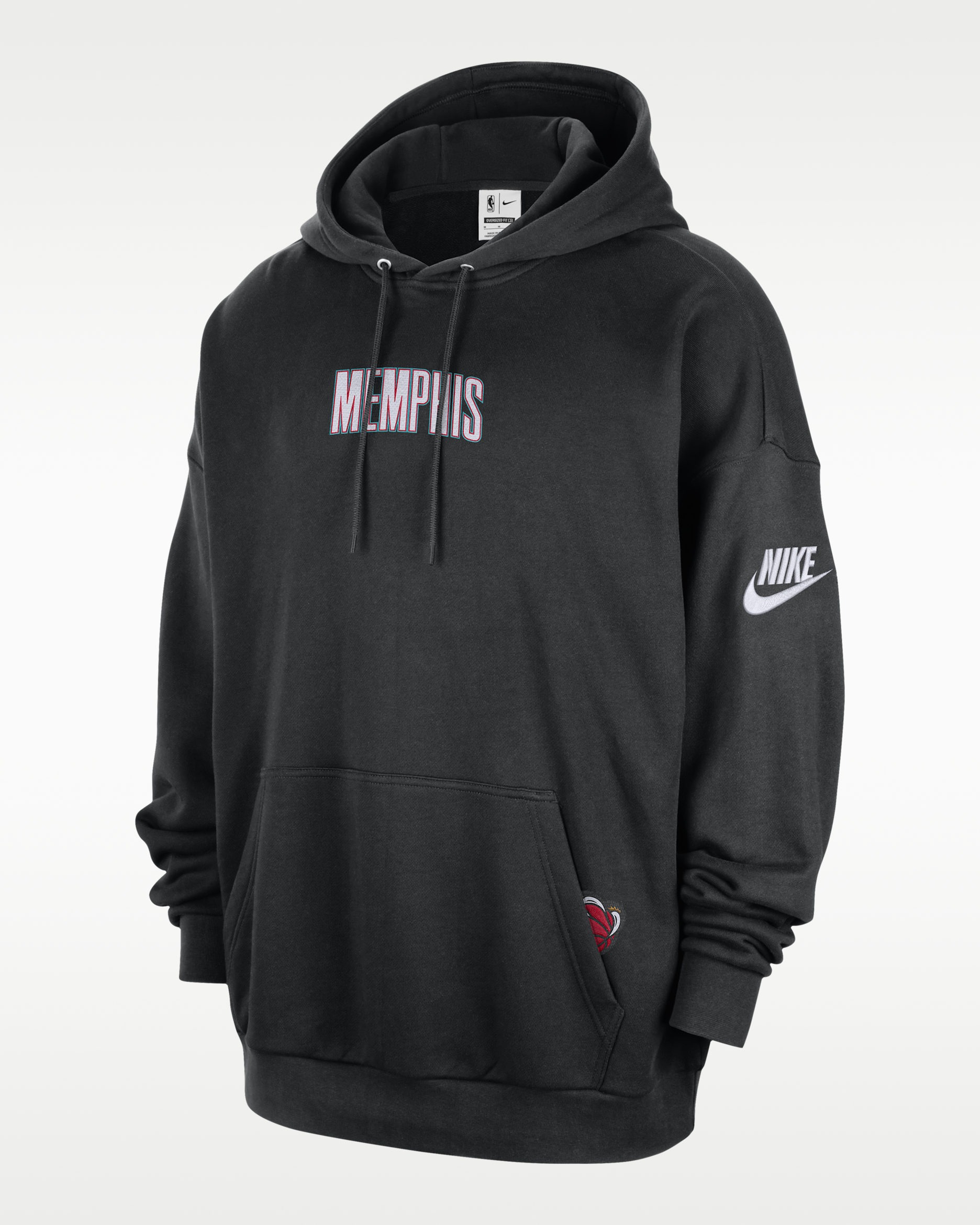 Memphis Grizzlies 2025/26 Hardwood Classics Men's Nike Club NBA Premium Pull-Over Hoodie - Black