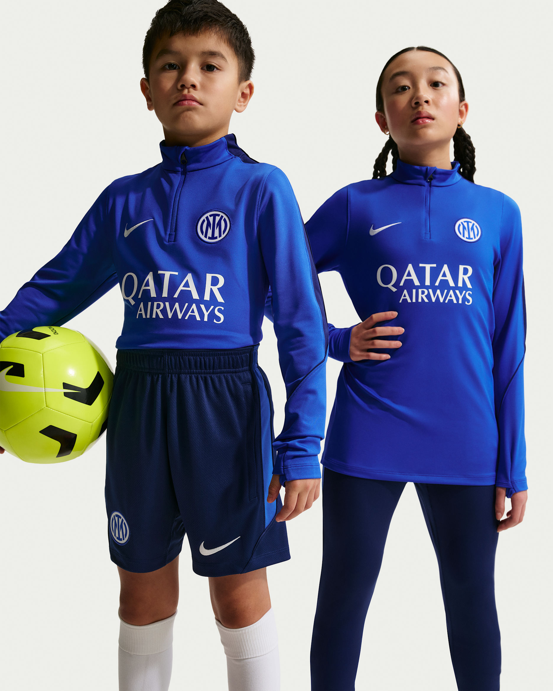Inter Milan Strike Older Kids' Nike Dri-FIT Football Knit Drill Top - Lyon Blue/Blue Void/White