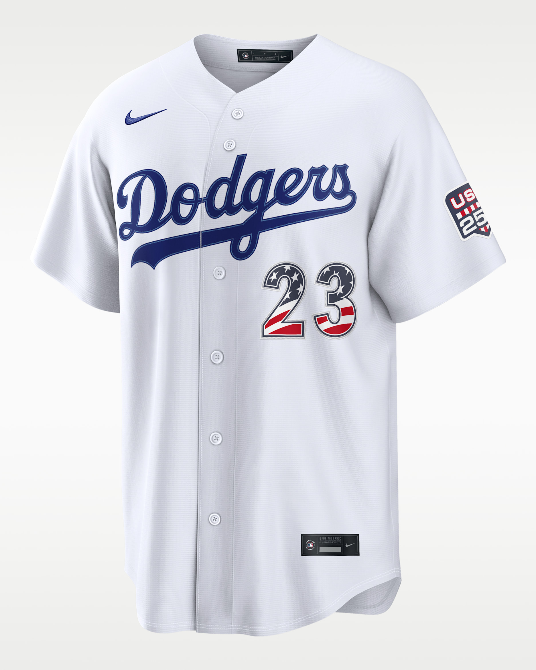 Kyle Tucker Los Angeles Dodgers USA 250 Men's Nike MLB Stadium Jersey - White