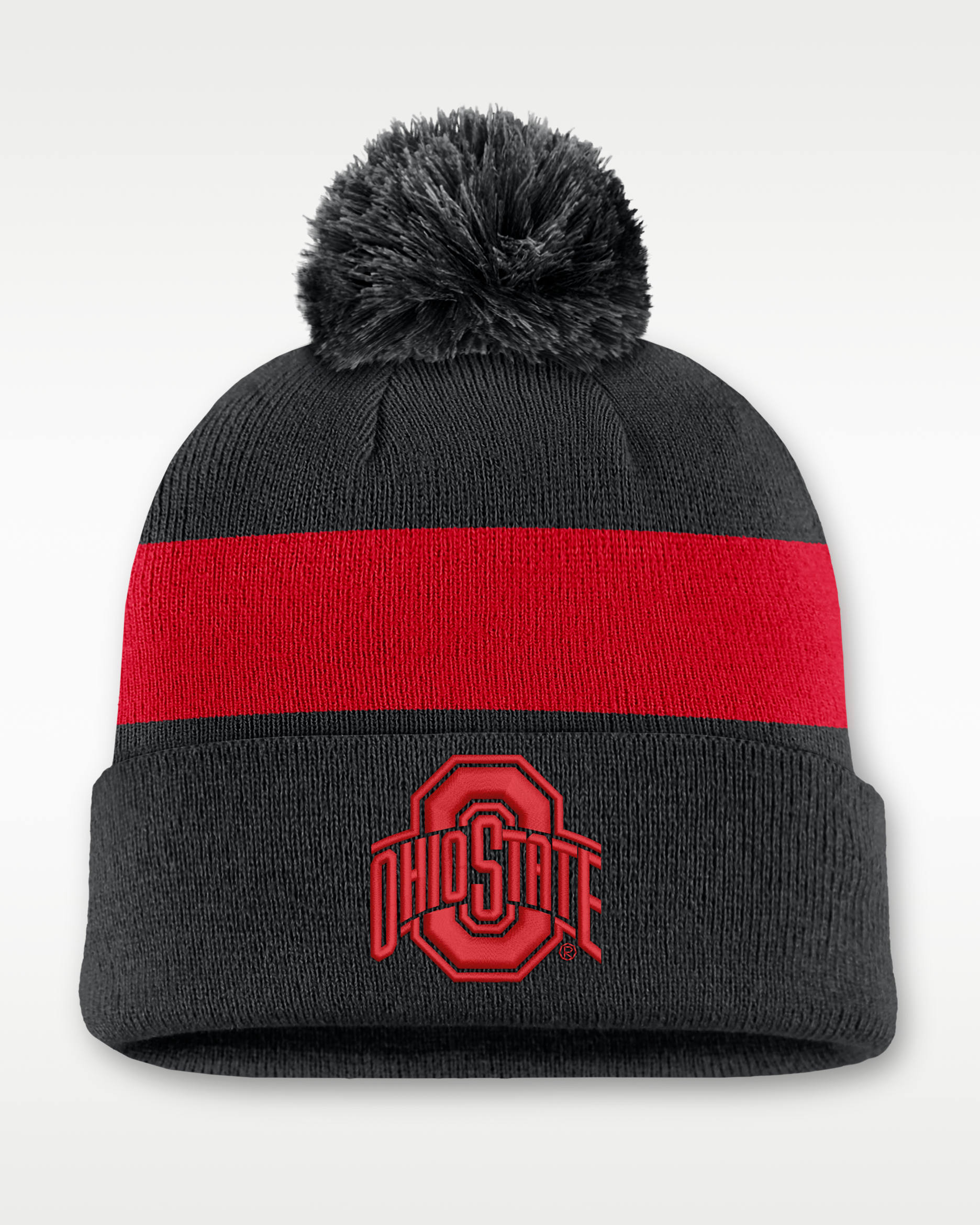 Ohio State Peak Men's Nike College Cuffed Beanie - Black