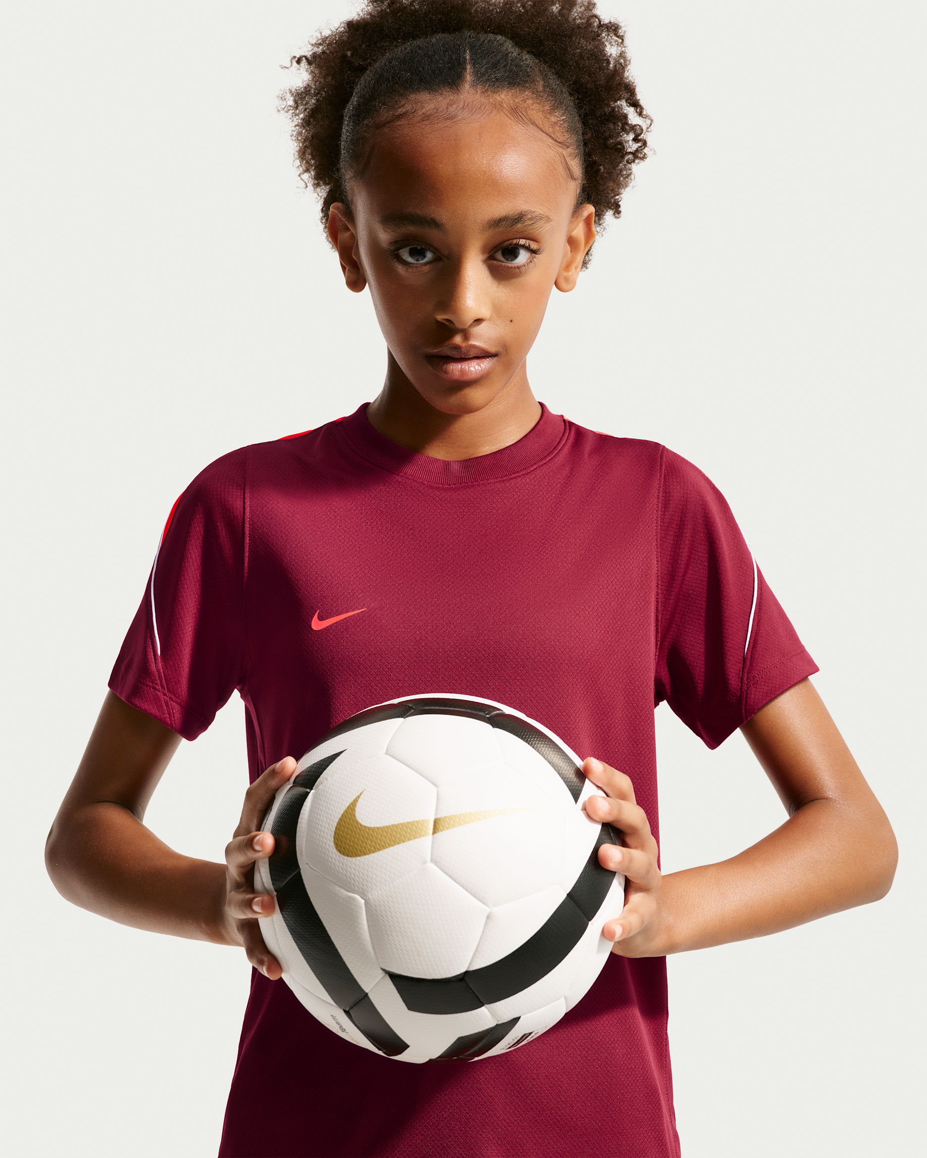 Nike Strike Part superior de futbol de màniga curta Dri-FIT - Nen/a - Team Red/Carmesí brillant/Blanc/Carmesí brillant