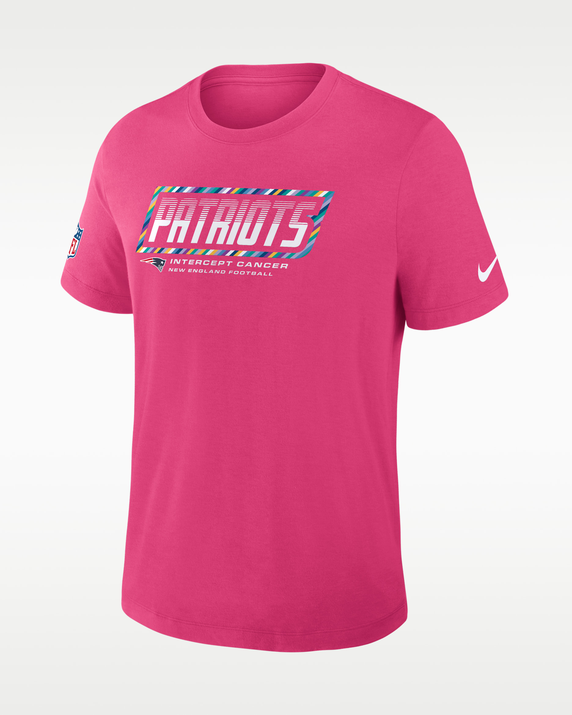 New England Patriots Crucial Catch Sideline Men's Nike Dri-FIT NFL T-Shirt - Pink