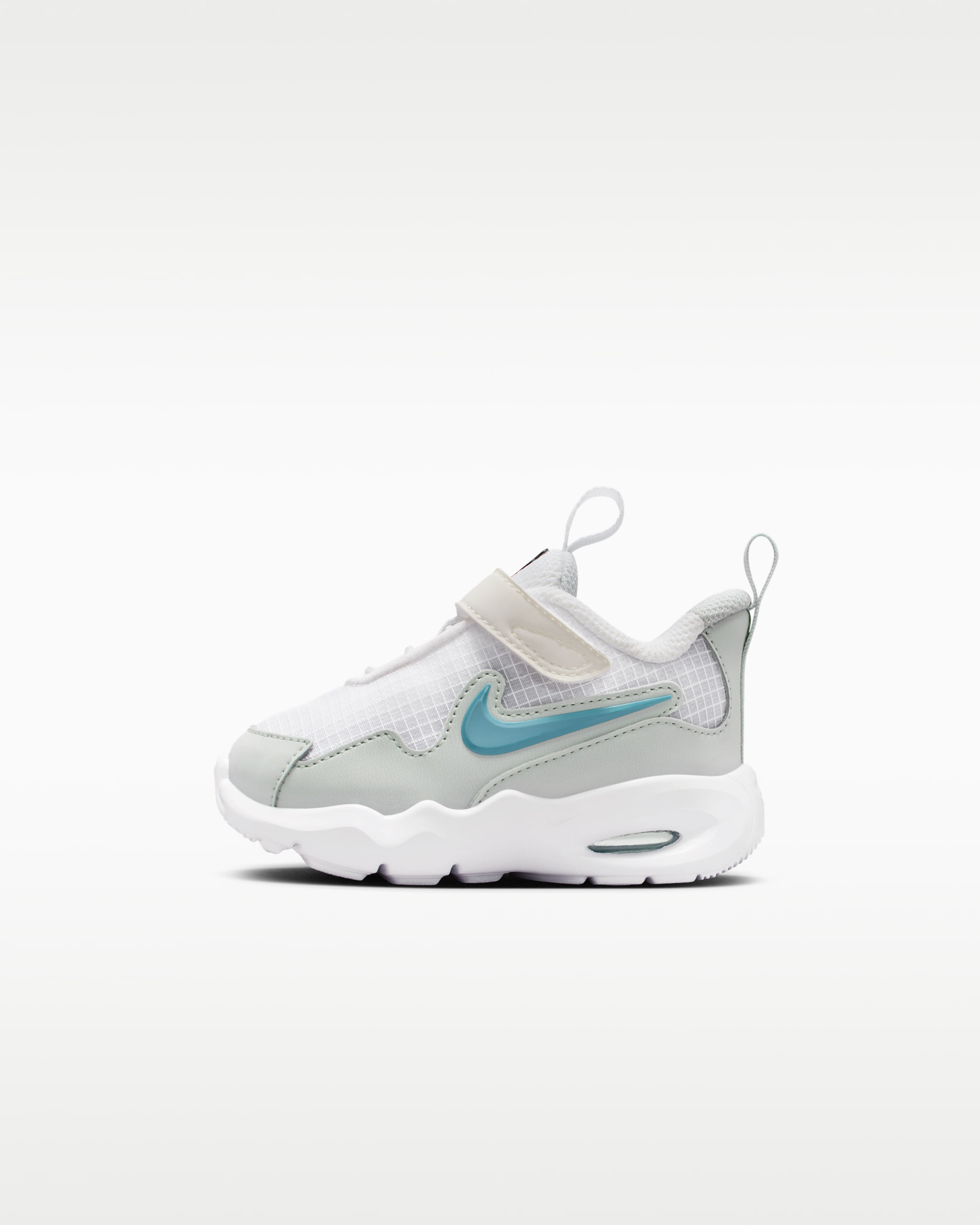 Tenis para bebé e infantil Nike Air Max Nova - Blanco/Plata claro/Espuma menta/Denim turquesa