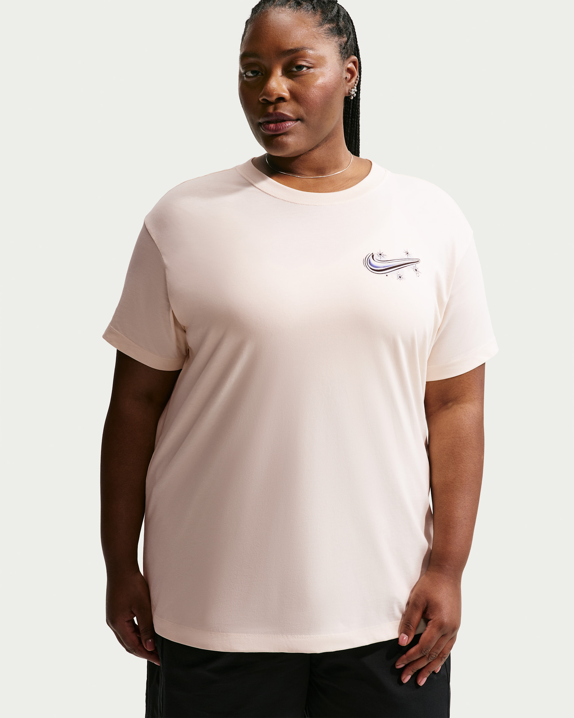 Nike Sportswear Classic Women's Oversized T-Shirt (Plus Size) - Chalk