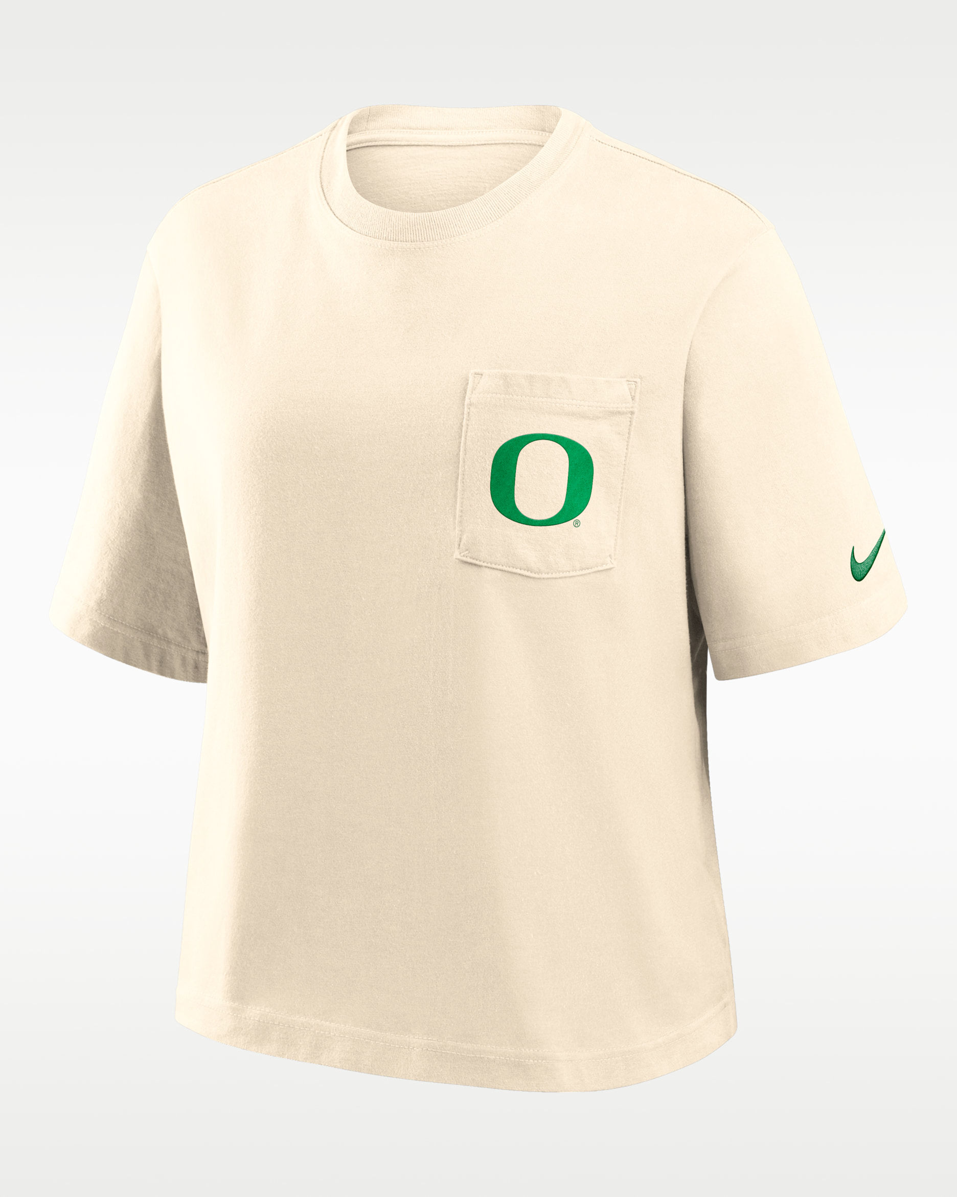 Oregon Pocket Boxy Women's Nike College T-Shirt - Natural