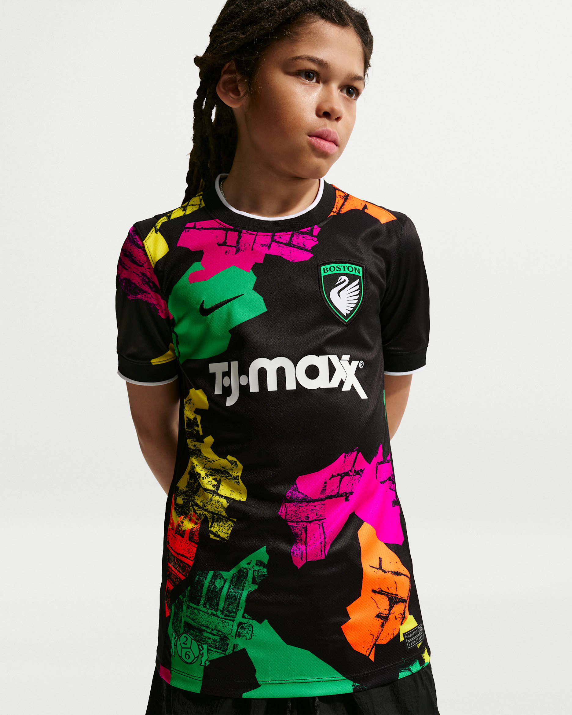 Boston Legacy Stadium Edition Big Kids' Nike Dri-FIT Replica Jersey - Black