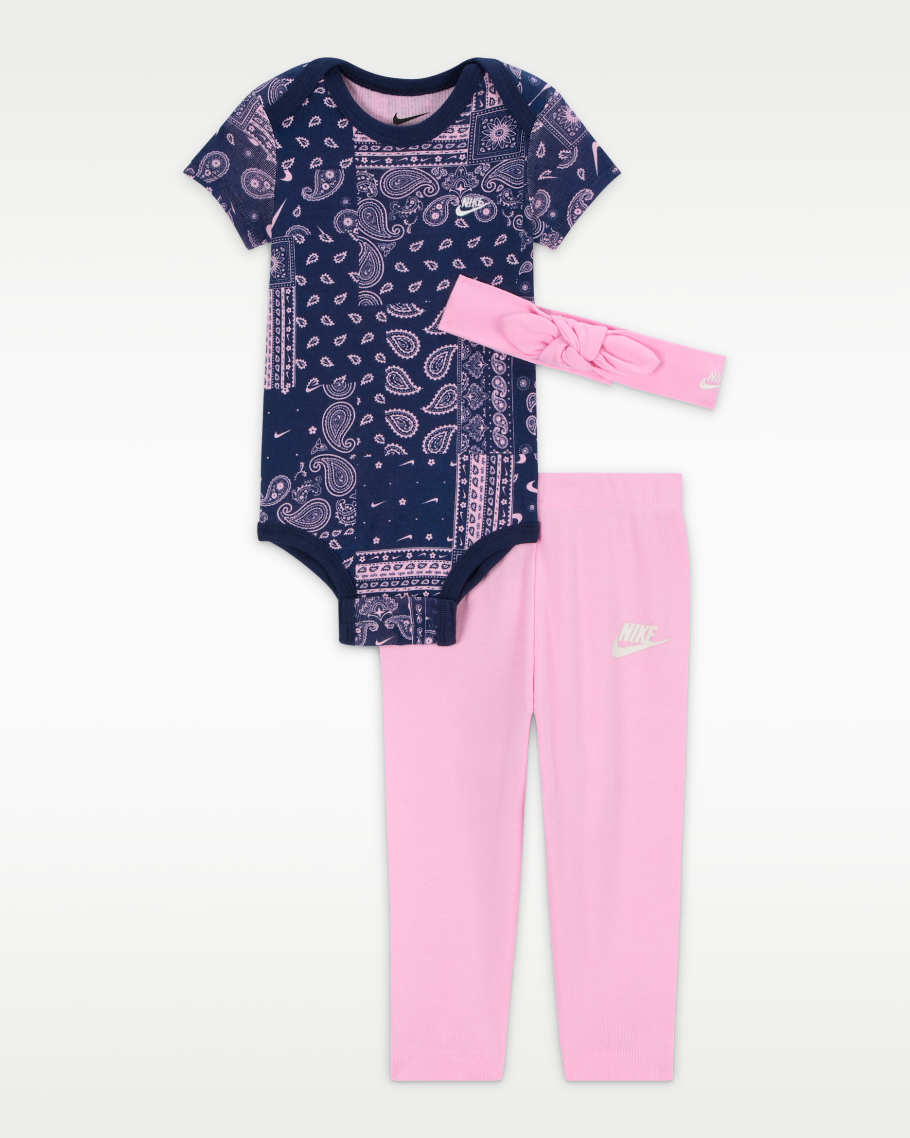 Conjunto de 3 piezas Retro Remix para bebé (6-12 meses) Nike - Azul marino medianoche