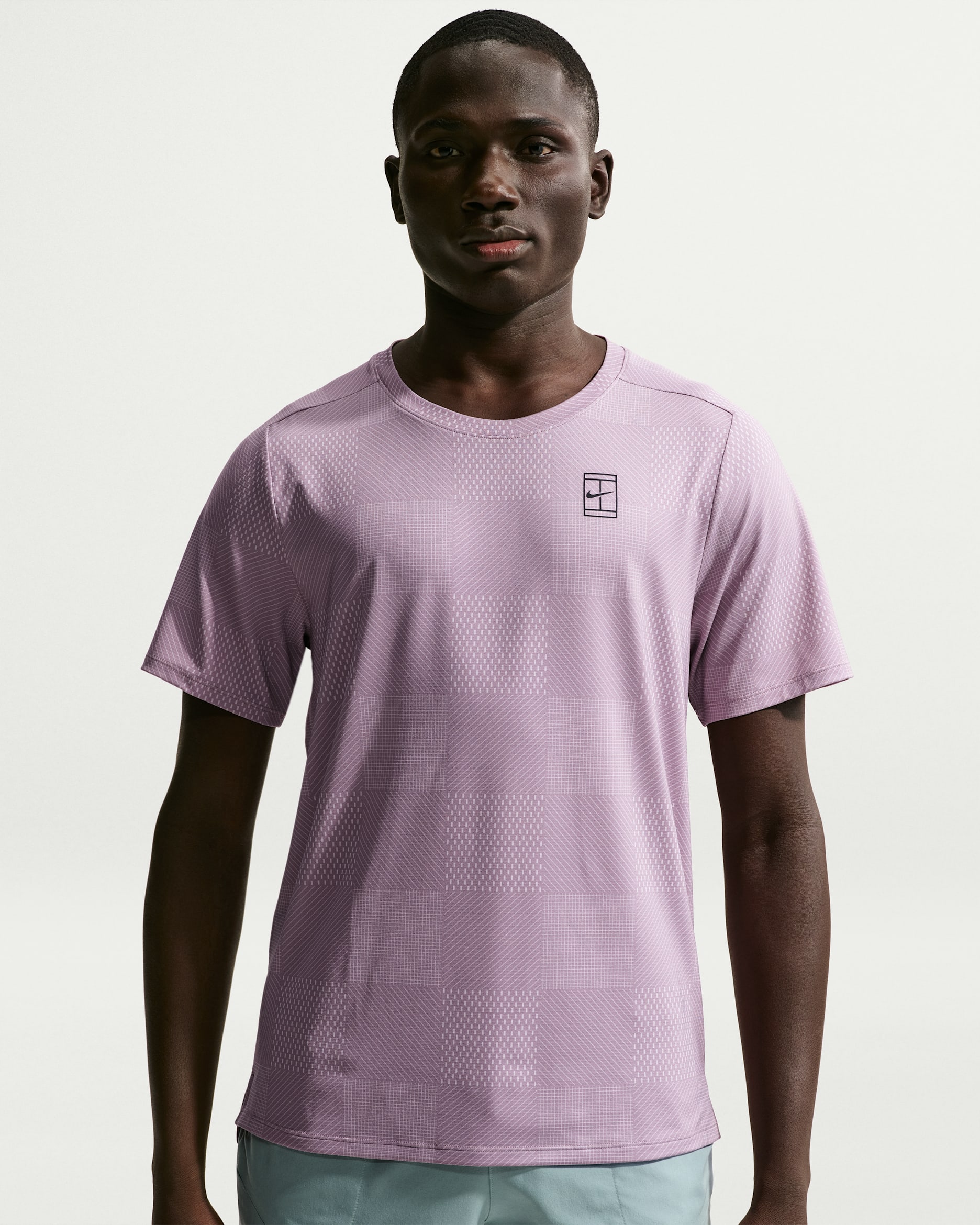 NikeCourt Advantage Men's Top - Light Violet Ore/Black