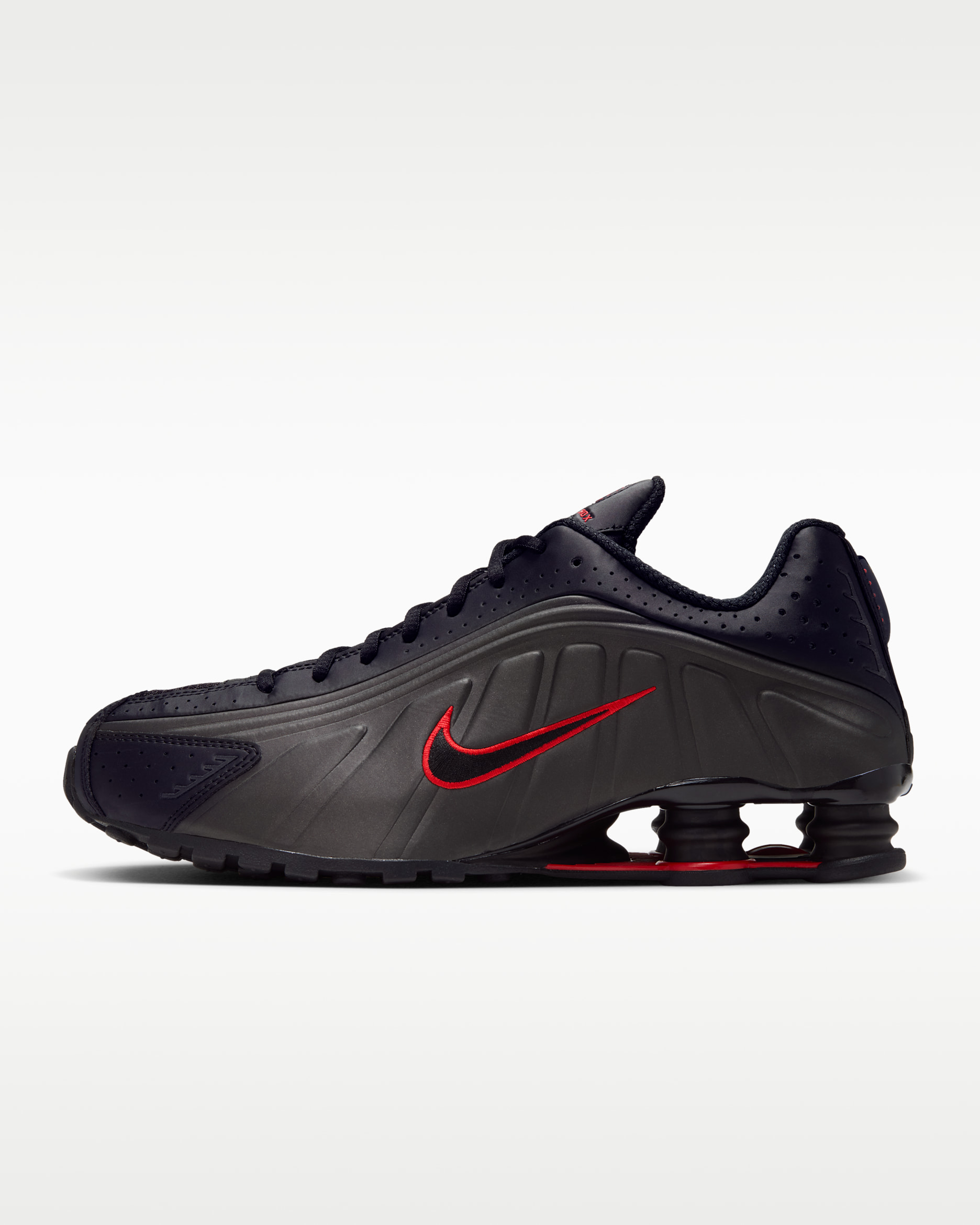 รองเท้าผู้ชาย Nike Shox R4 - ดำ/ดำ/Challenge Red