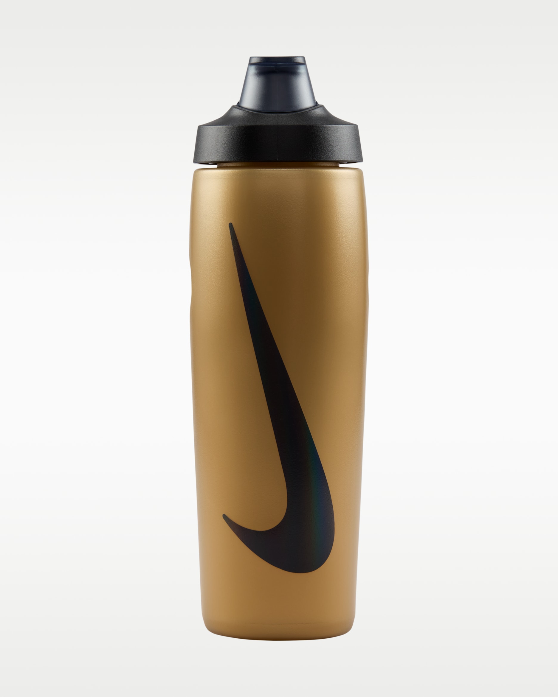 Nike Refuel Locking-Lid Water Bottle (710ml approx.) - Metallic Gold/Black