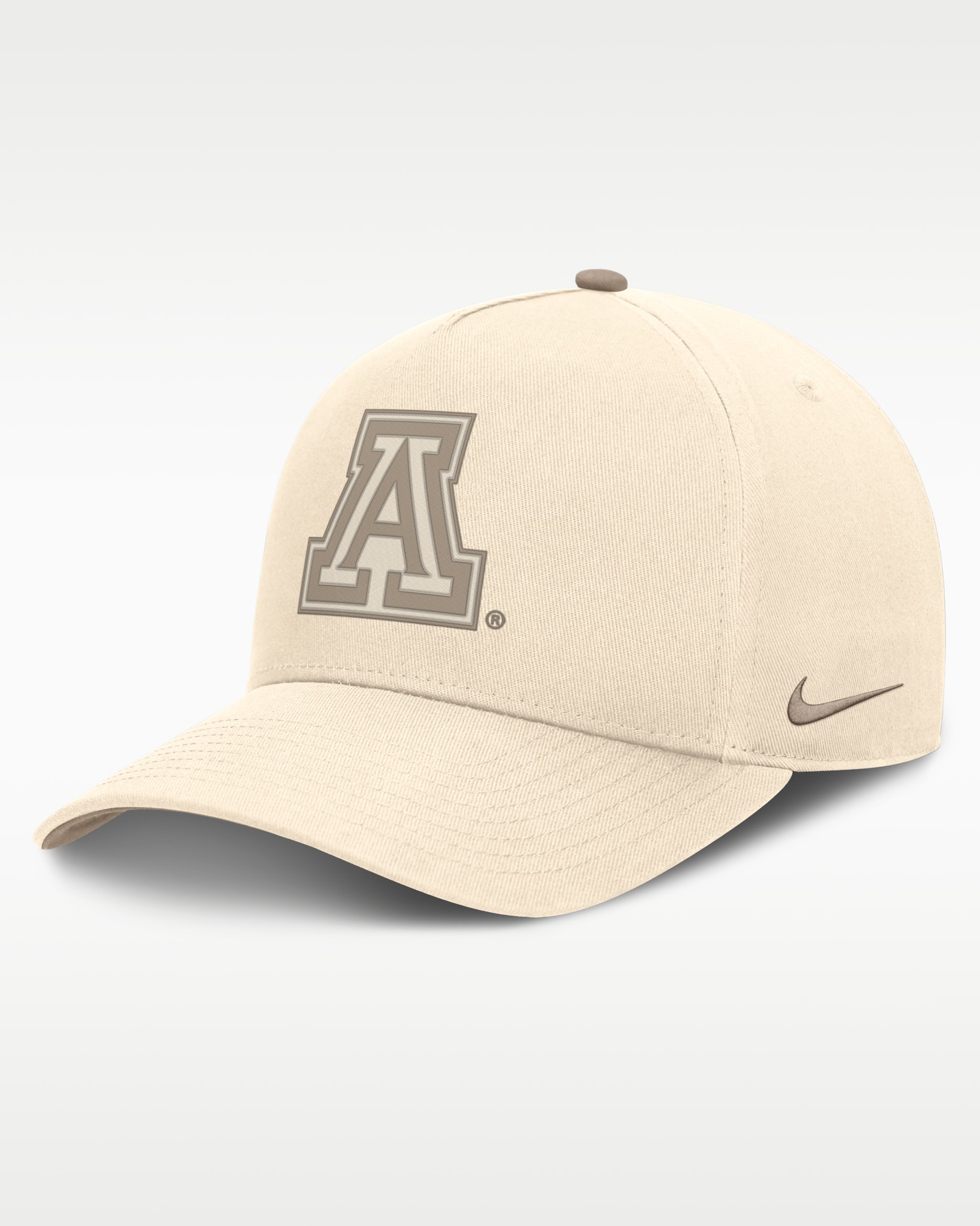 Arizona Origin of Speed Rise Men's Nike Dri-FIT College A-Frame Adjustable Hat - Natural/Khaki