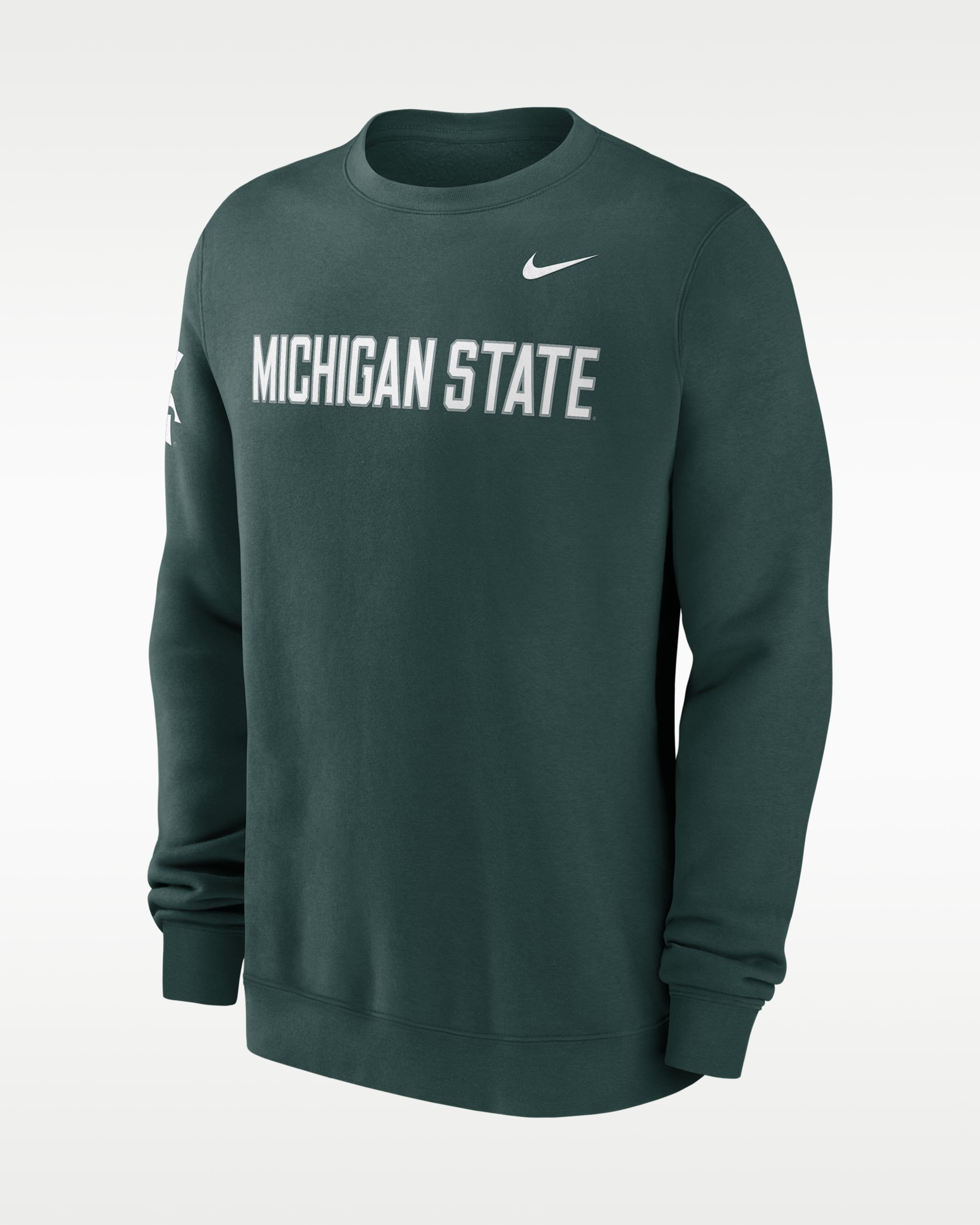 Sudadera de cuello redondo sin cierre universitaria Nike para hombre Michigan State Sideline Club - Verde pro