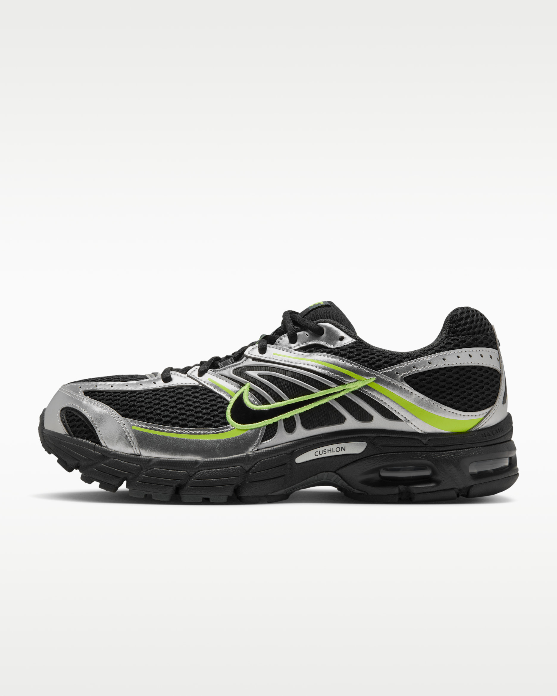 รองเท้าผู้ชาย Nike Air Max Moto 2K - ดำ/Metallic Silver/Anthracite/Volt
