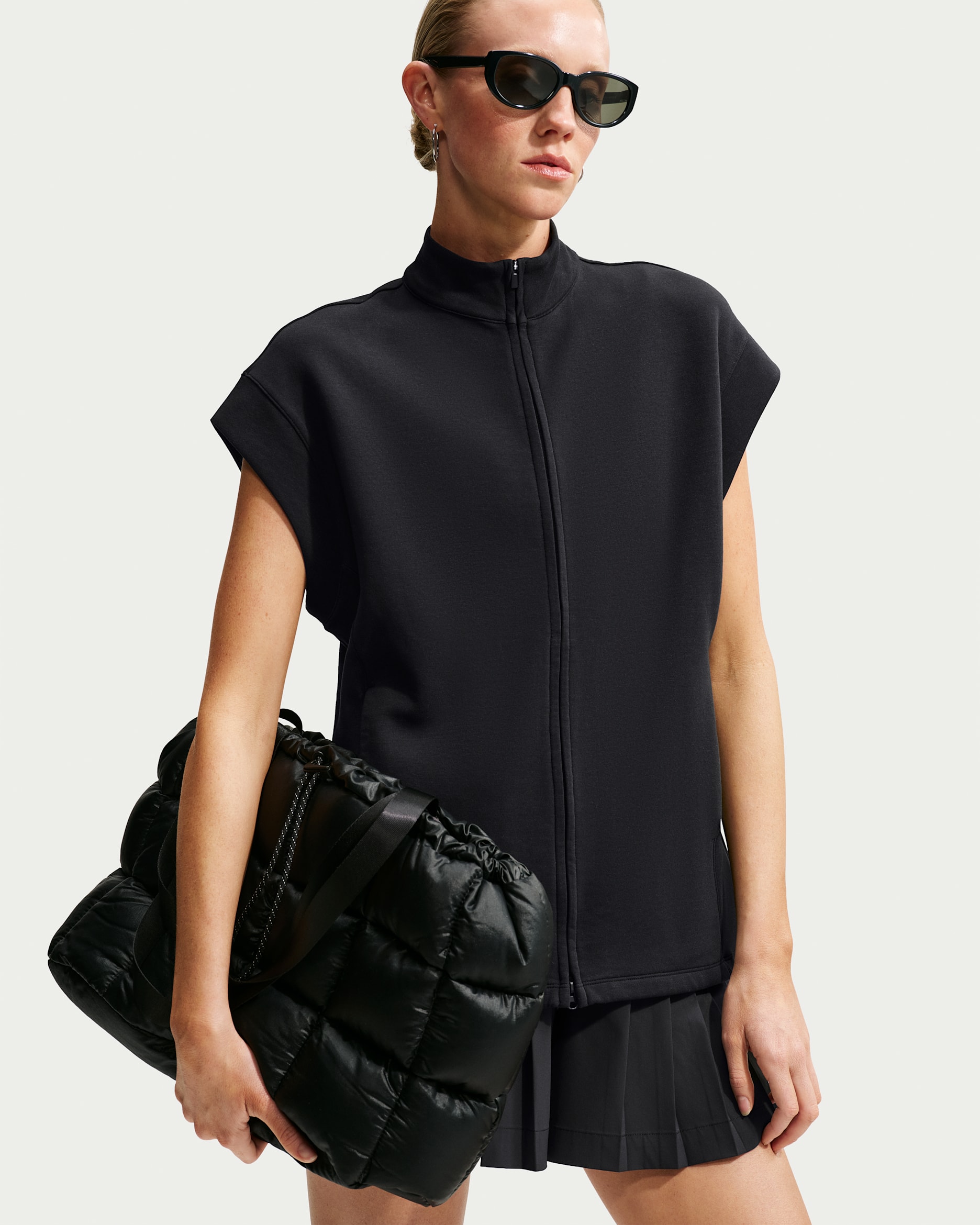 Nike 24.7 ImpossiblySoft Women's Dri-FIT Full-Zip Tunic - Black/Dark Smoke Grey