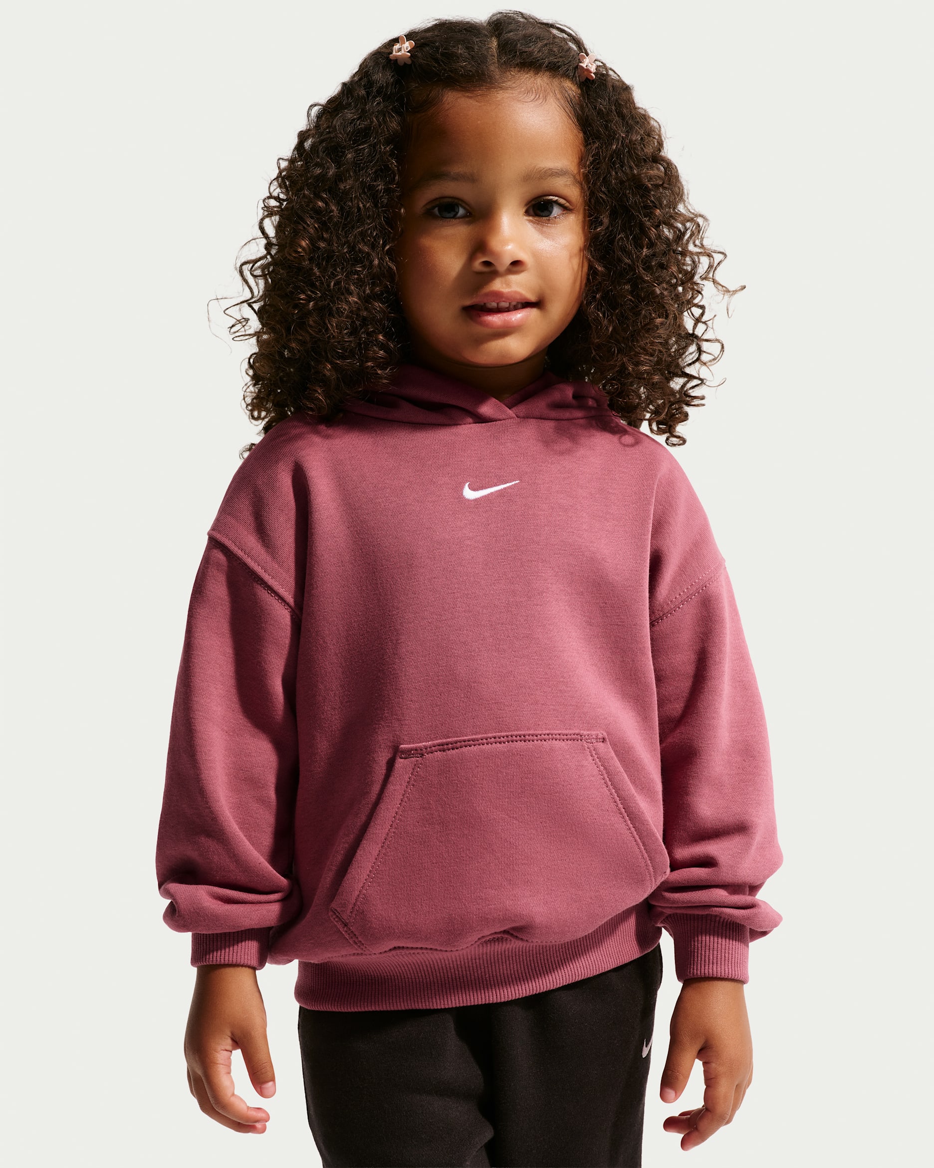Nike Sportswear Toddler Studio Fleece Pullover Hoodie - Pink Smoke