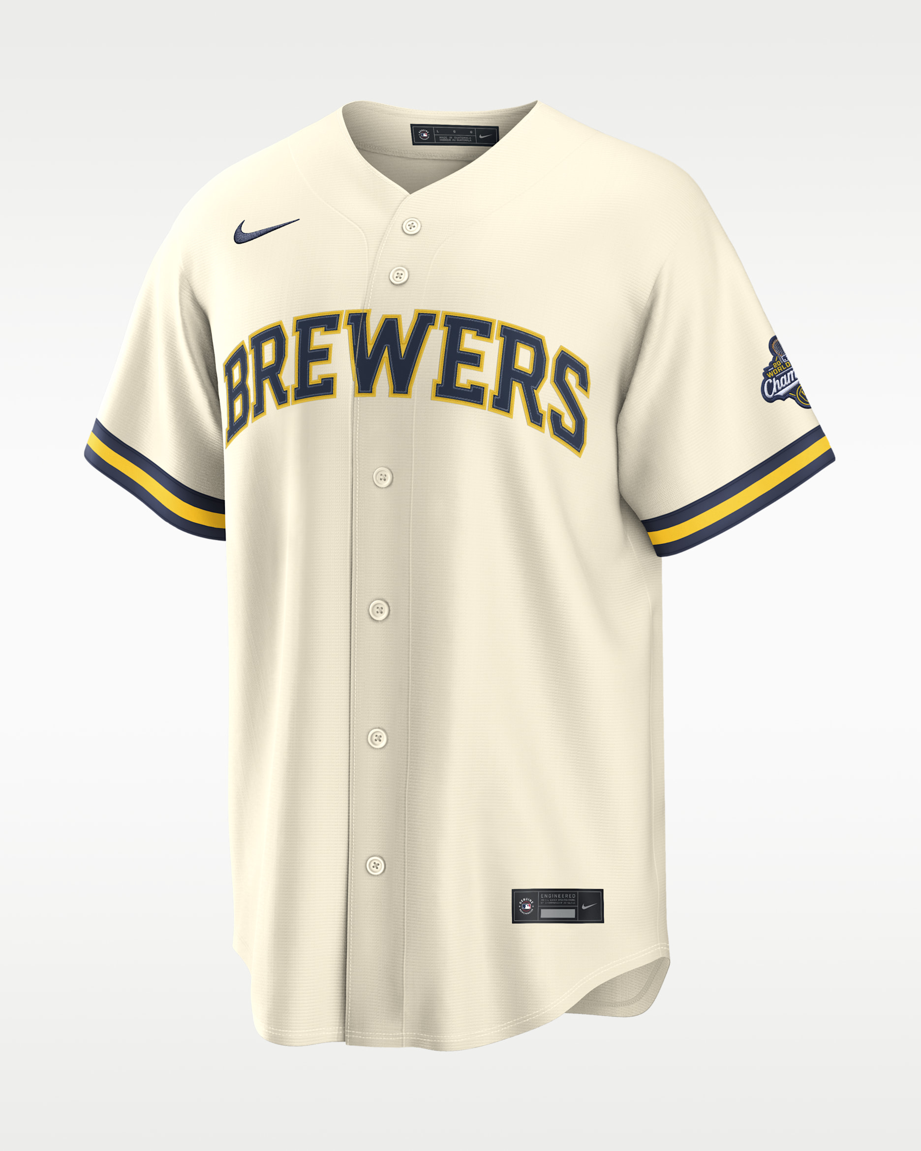 Milwaukee Brewers 2026 World Series Champions Men's Nike MLB Replica Jersey - Cream
