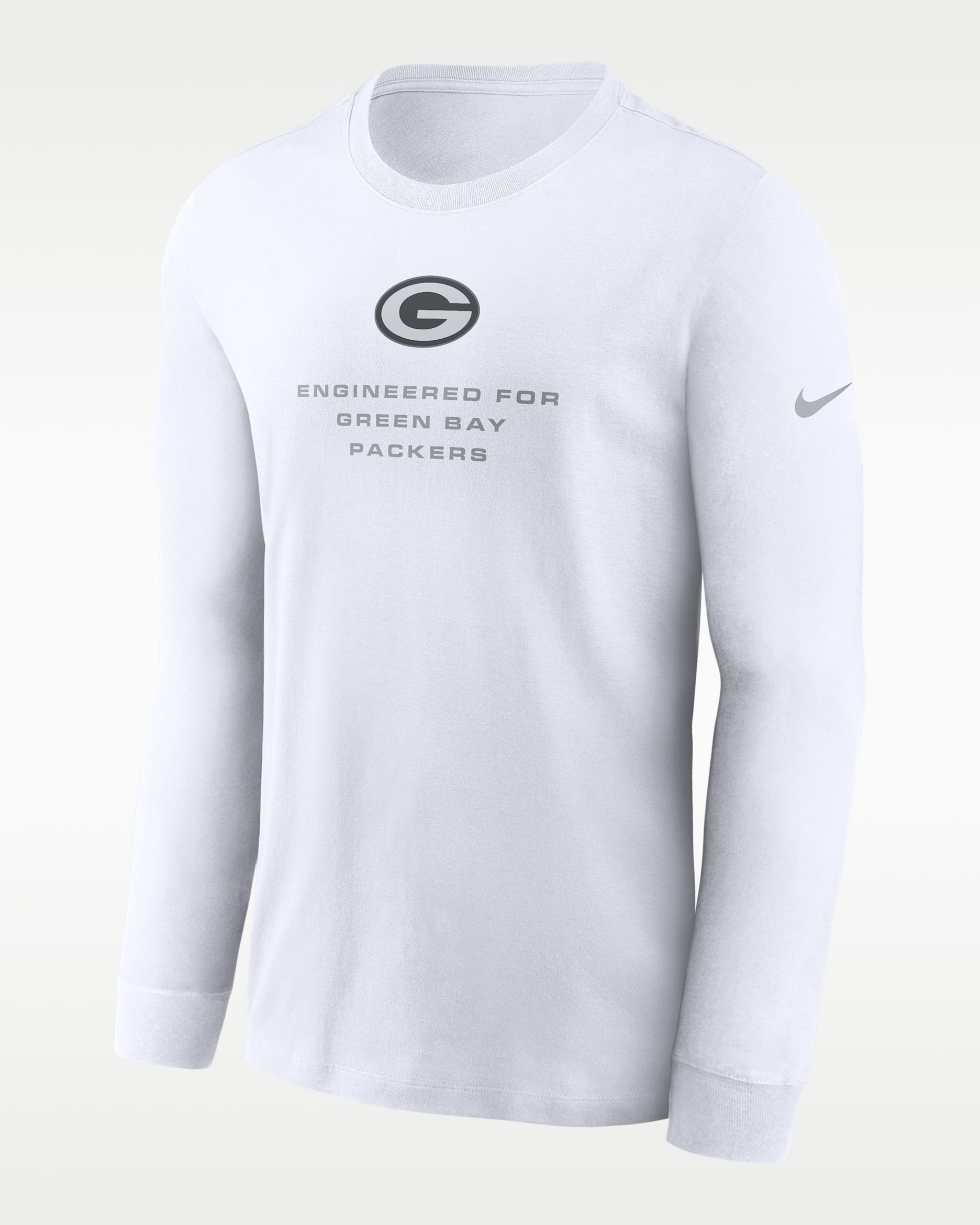 Green Bay Packers Team Issue Men's Nike Dri-FIT NFL Long-Sleeve T-Shirt - White