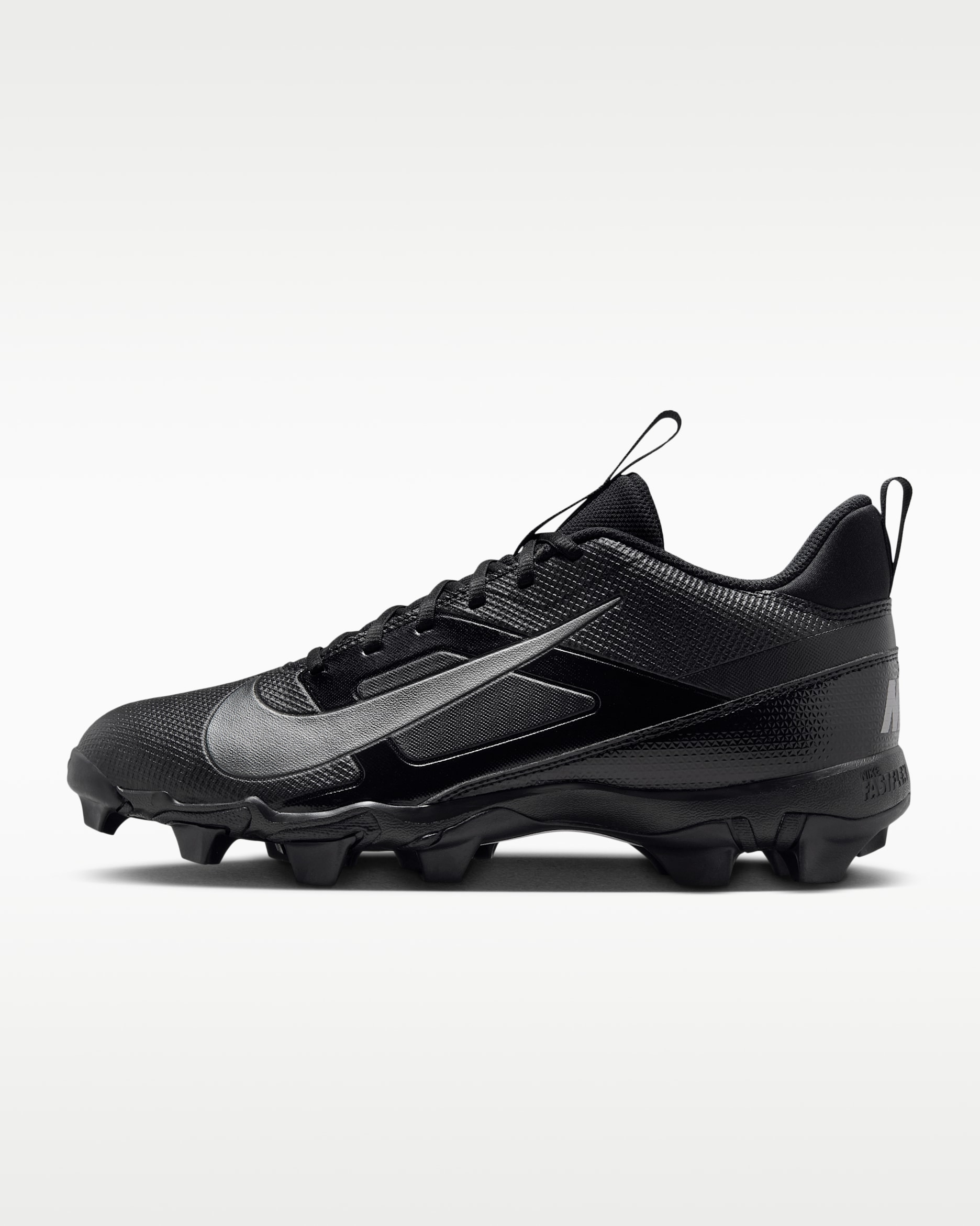 Nike Alpha Menace 4 Shark Football Cleats - Black/Metallic Silver