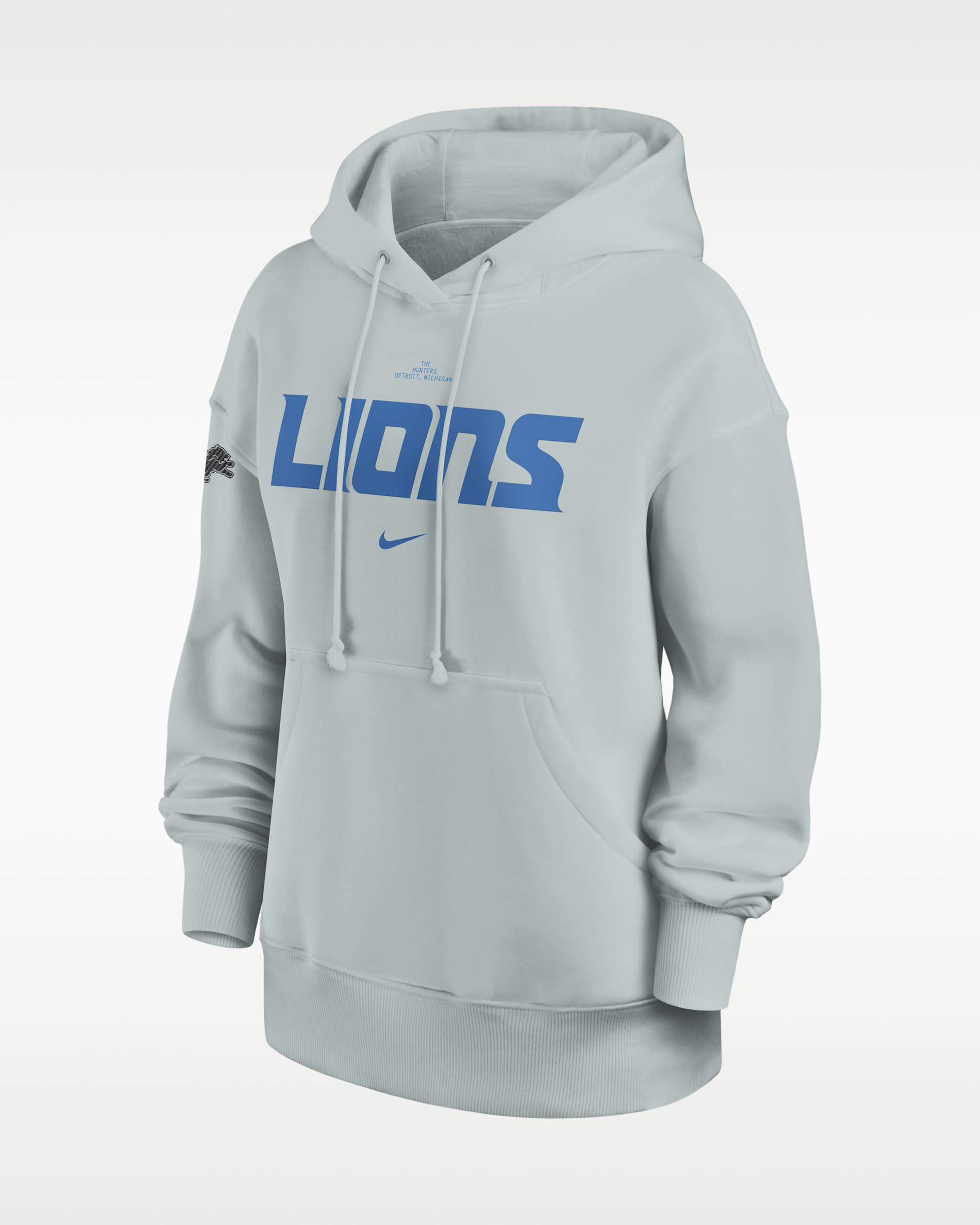 Detroit Lions Rivalries Collection Phoenix Women's Nike NFL Oversized Pullover Hoodie - Silver