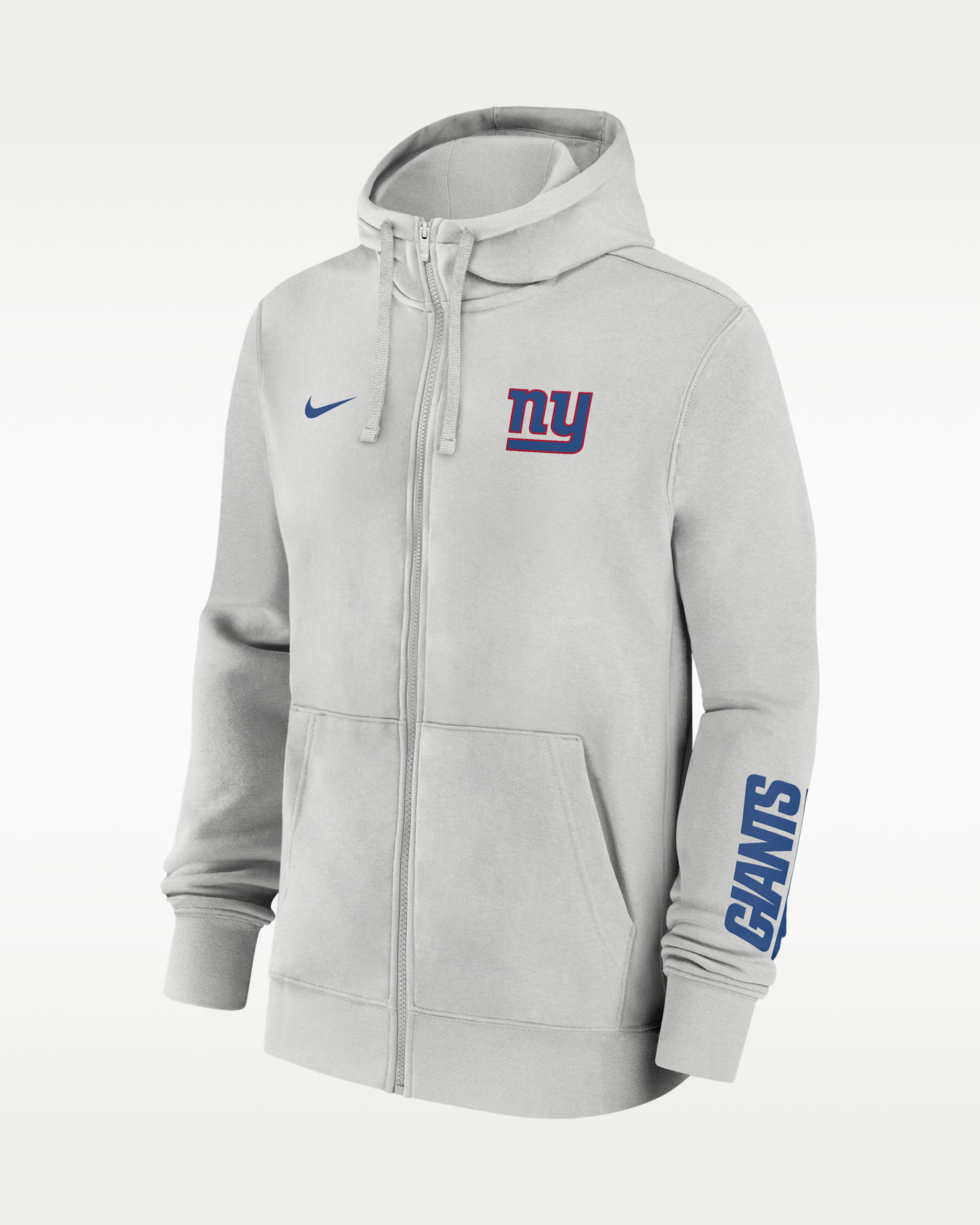 New York Giants Club Men's Nike NFL Full-Zip Hoodie - Grey