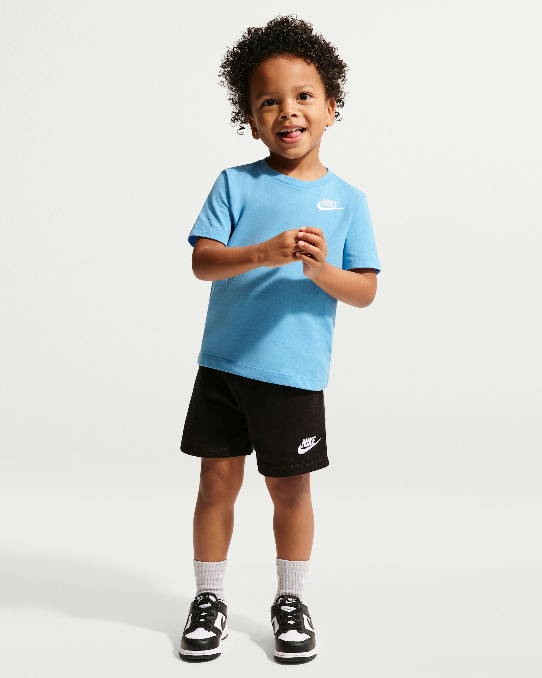 Conjunto de 2 shorts de tejido Knit Club infantil Nike - Azul fútbol/Negro