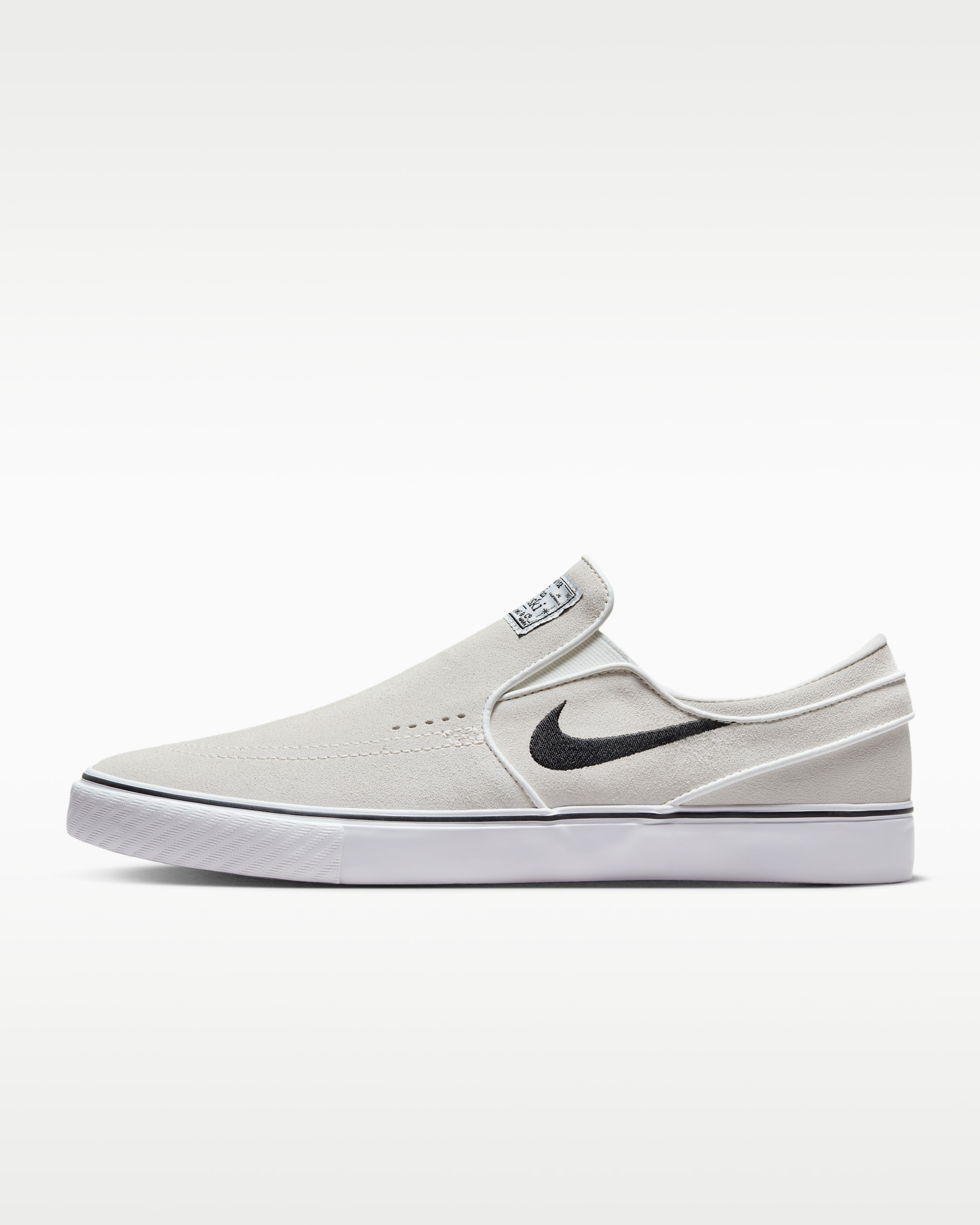 Nike SB Janoski+ Slip Skate Shoes - Summit White/Summit White/White/Black