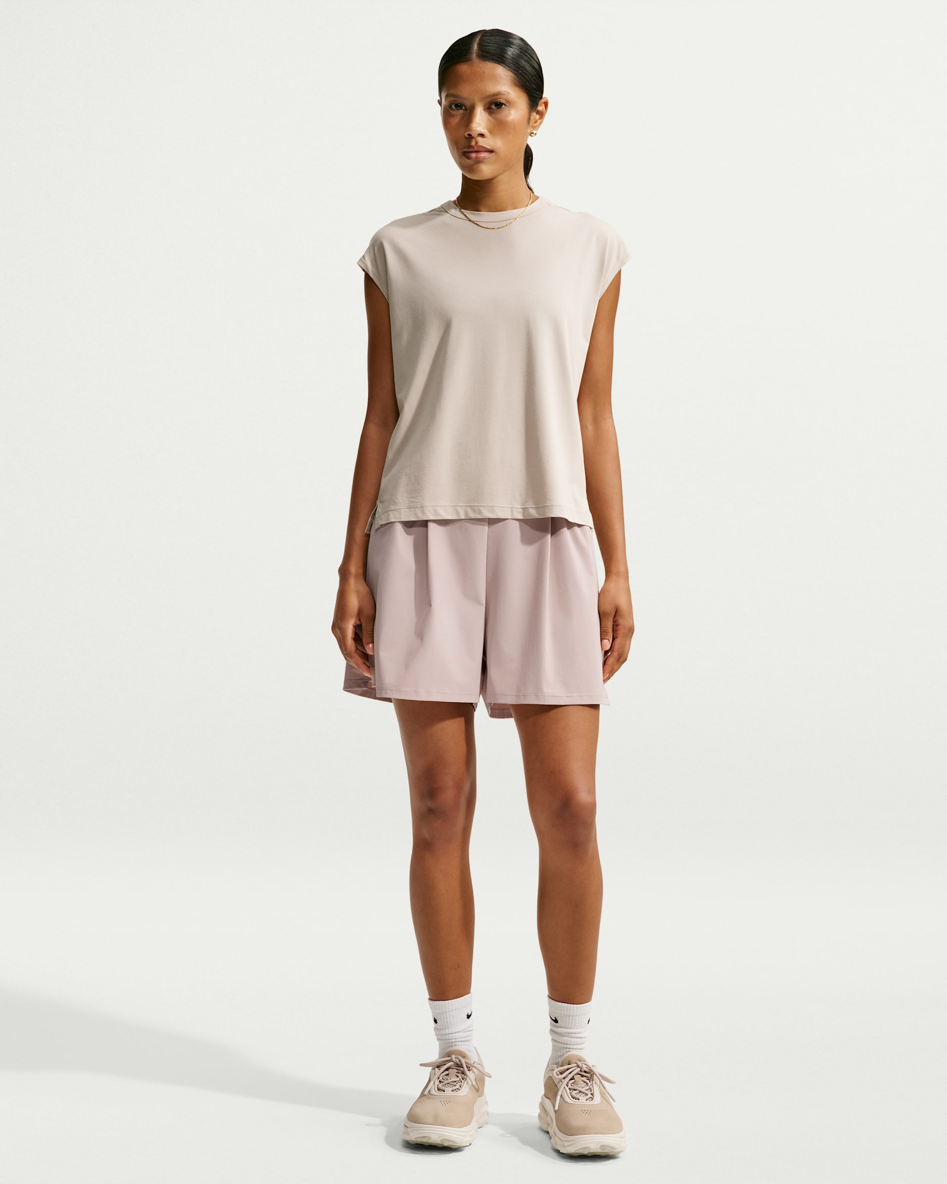 Nike 24.7 PerfectStretch Women's Dri-FIT High-Waisted Shorts - Cream II/Cream II/College Grey
