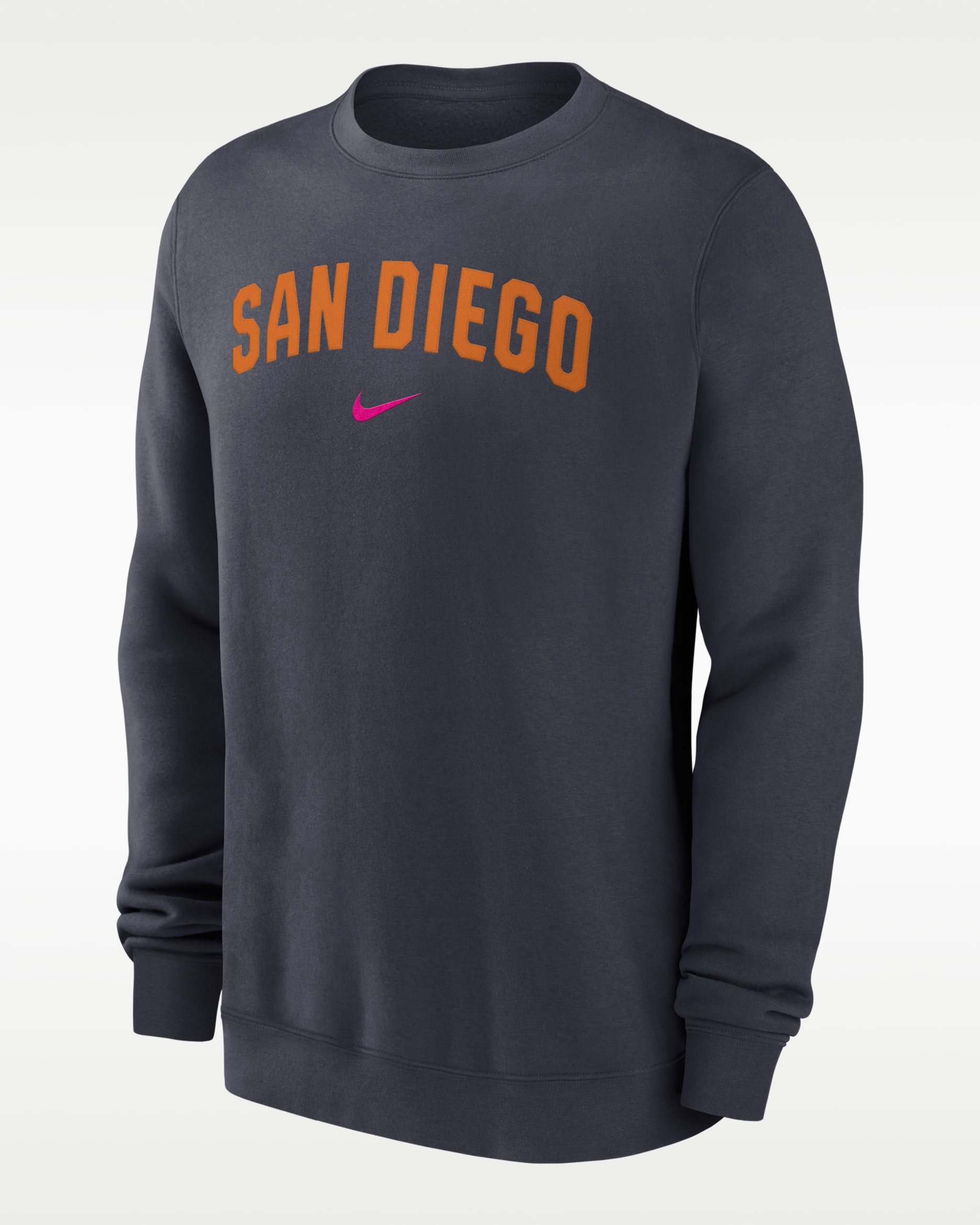 San Diego Padres 2-Hit Men's Nike MLB Pullover Crew - Black