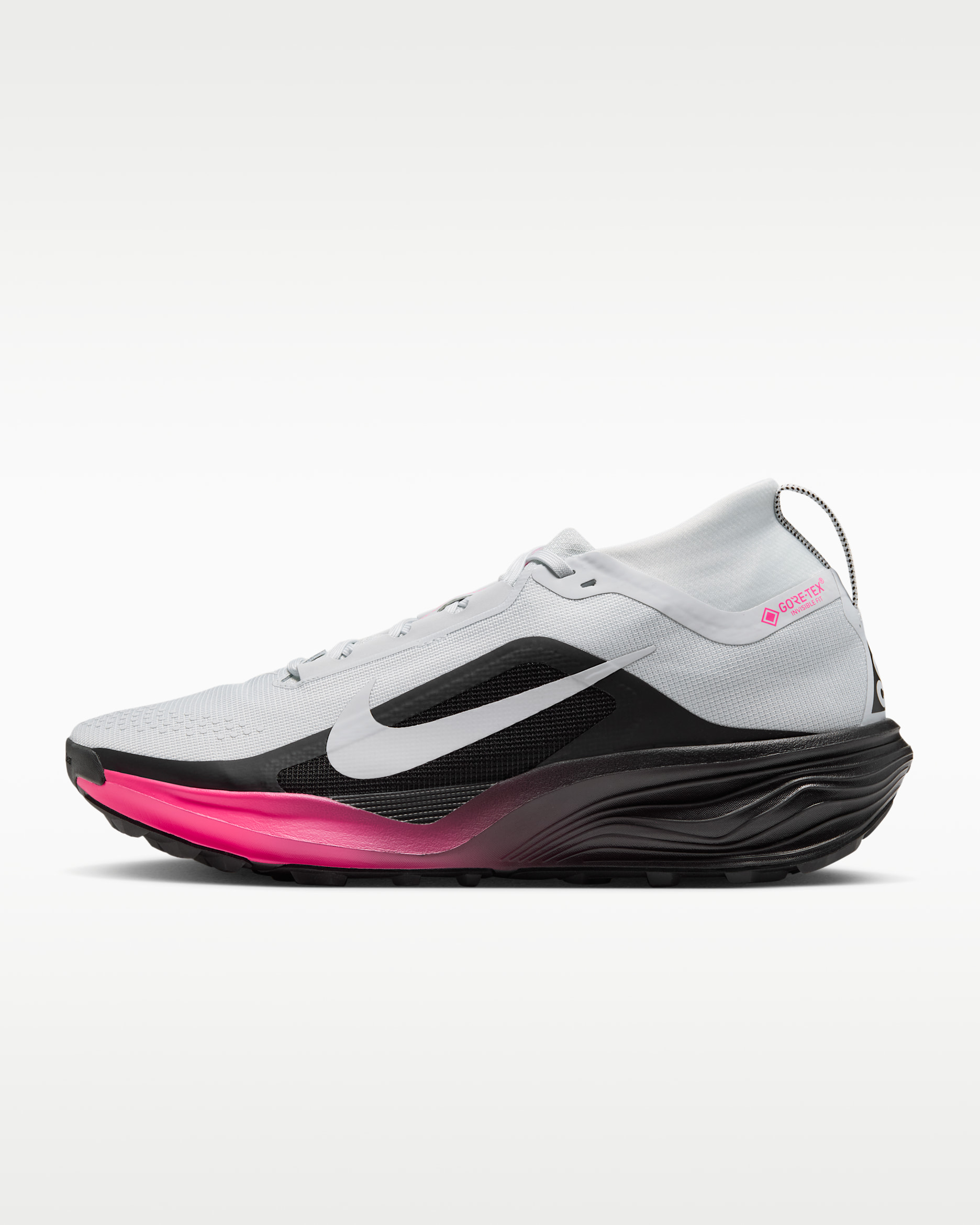 ACG Pegasus Trail GORE-TEX Men's Waterproof Trail Running Shoes - Pure Platinum/Black/Hyper Pink/Pure Platinum