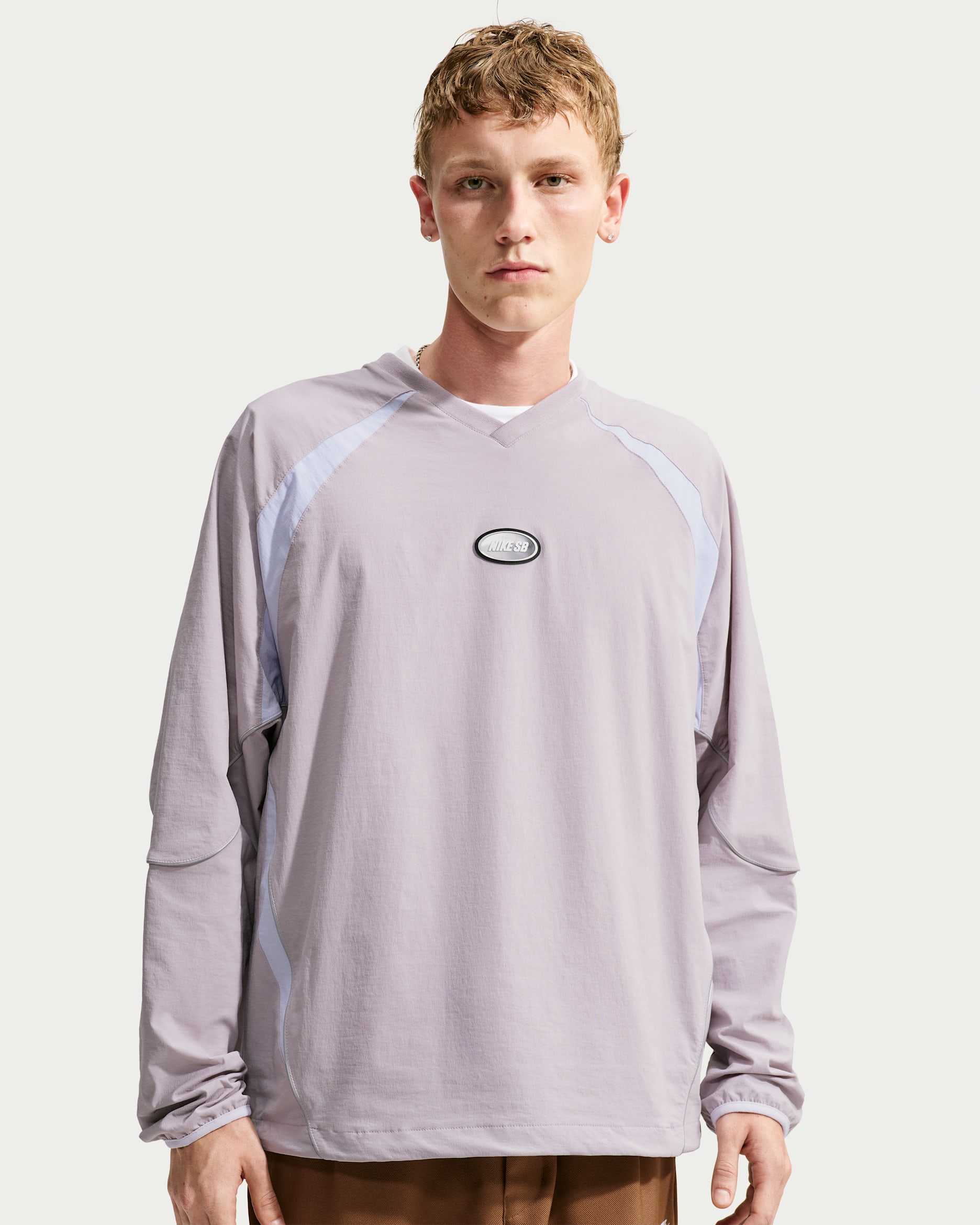 Playera de skateboarding de tejido Woven Nike SB - Lila plata/Morado muy pálido