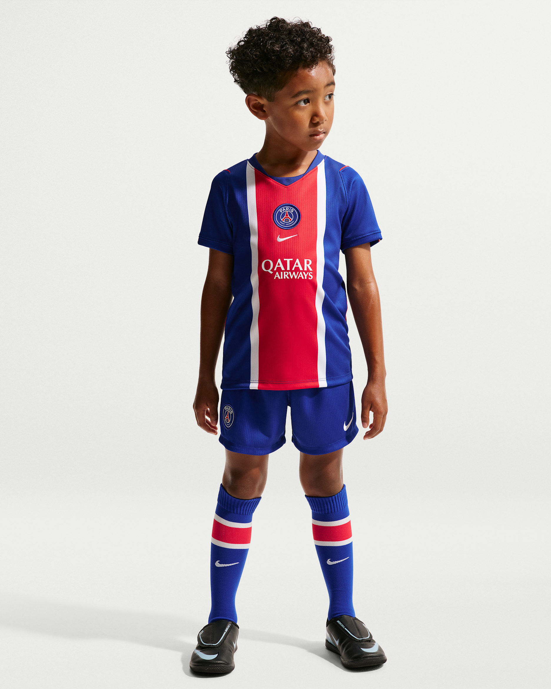 Primera equipación Stadium París Saint-Germain 2026 Equipación de fútbol de tres piezas Replica Nike - Niño/a pequeño/a - Old Royal/Blanco/University Red/Blanco