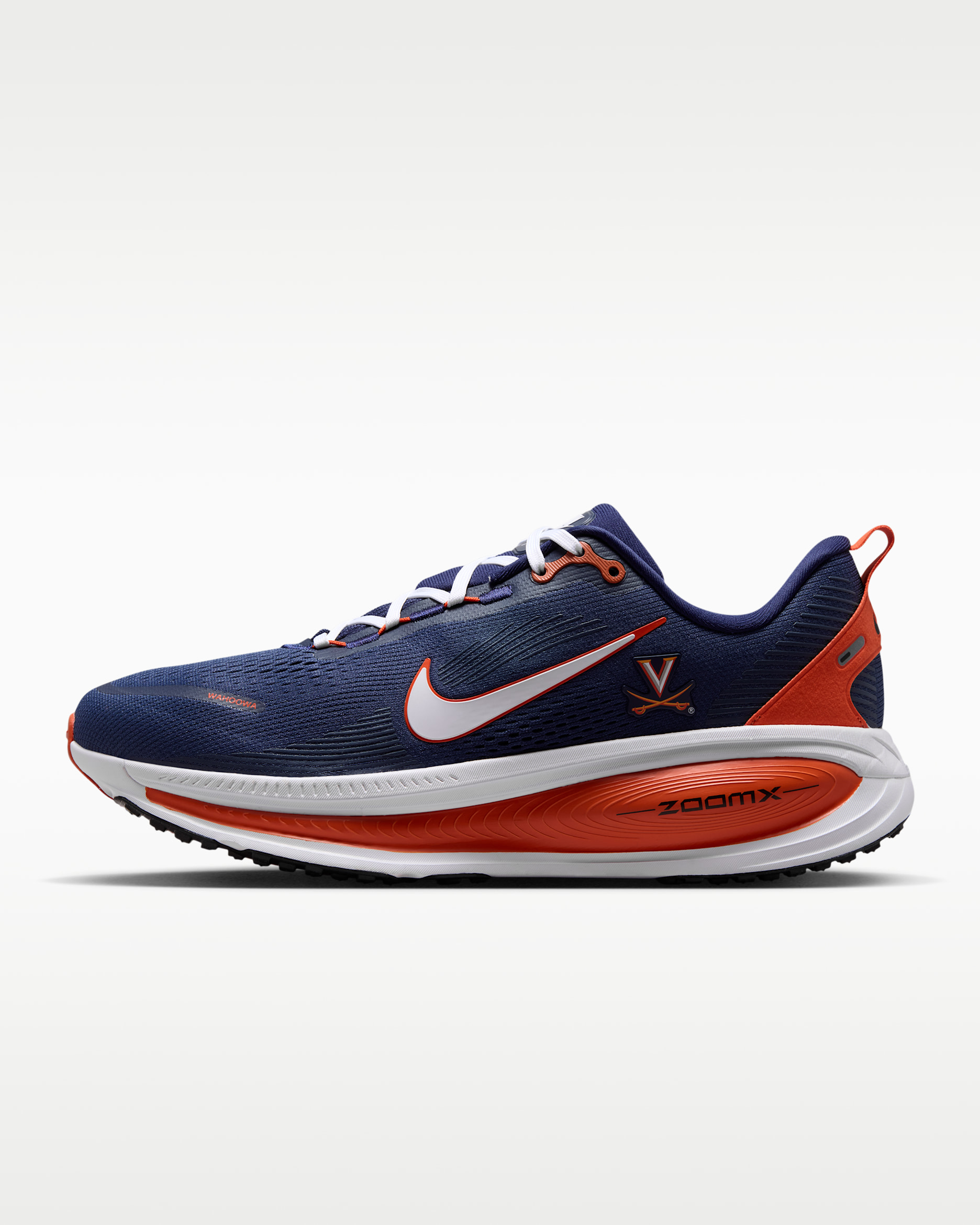 Nike College Vomero 18 (Virginia) Men's Road Running Shoes - College Navy/Team Orange/White