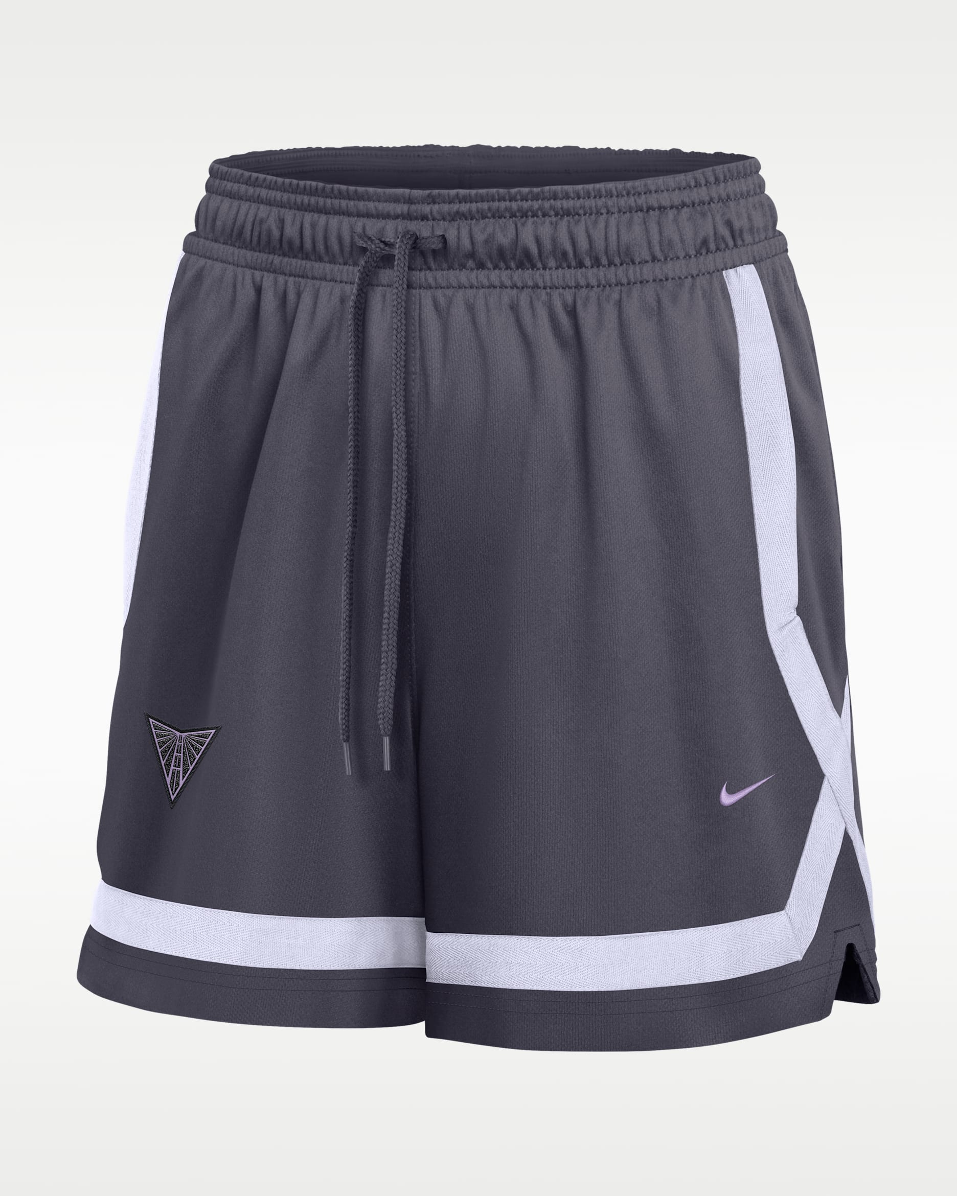 Golden State Valkyries Women's 5" Studio Fleece Basketball Shorts - Gridiron/Amethyst Tint/Urban Lilac
