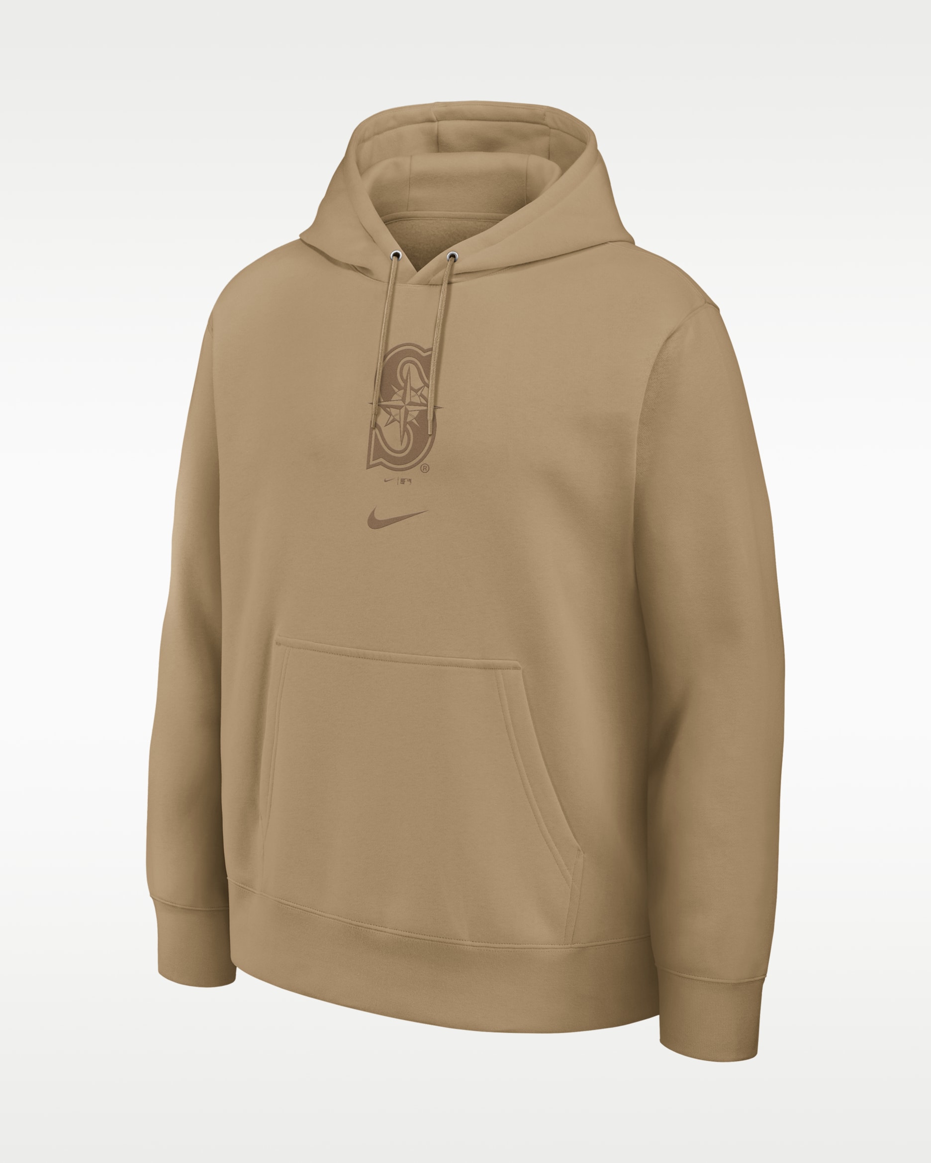 Seattle Mariners Washed Club Men's Nike MLB Pullover Hoodie - Tan/Beige