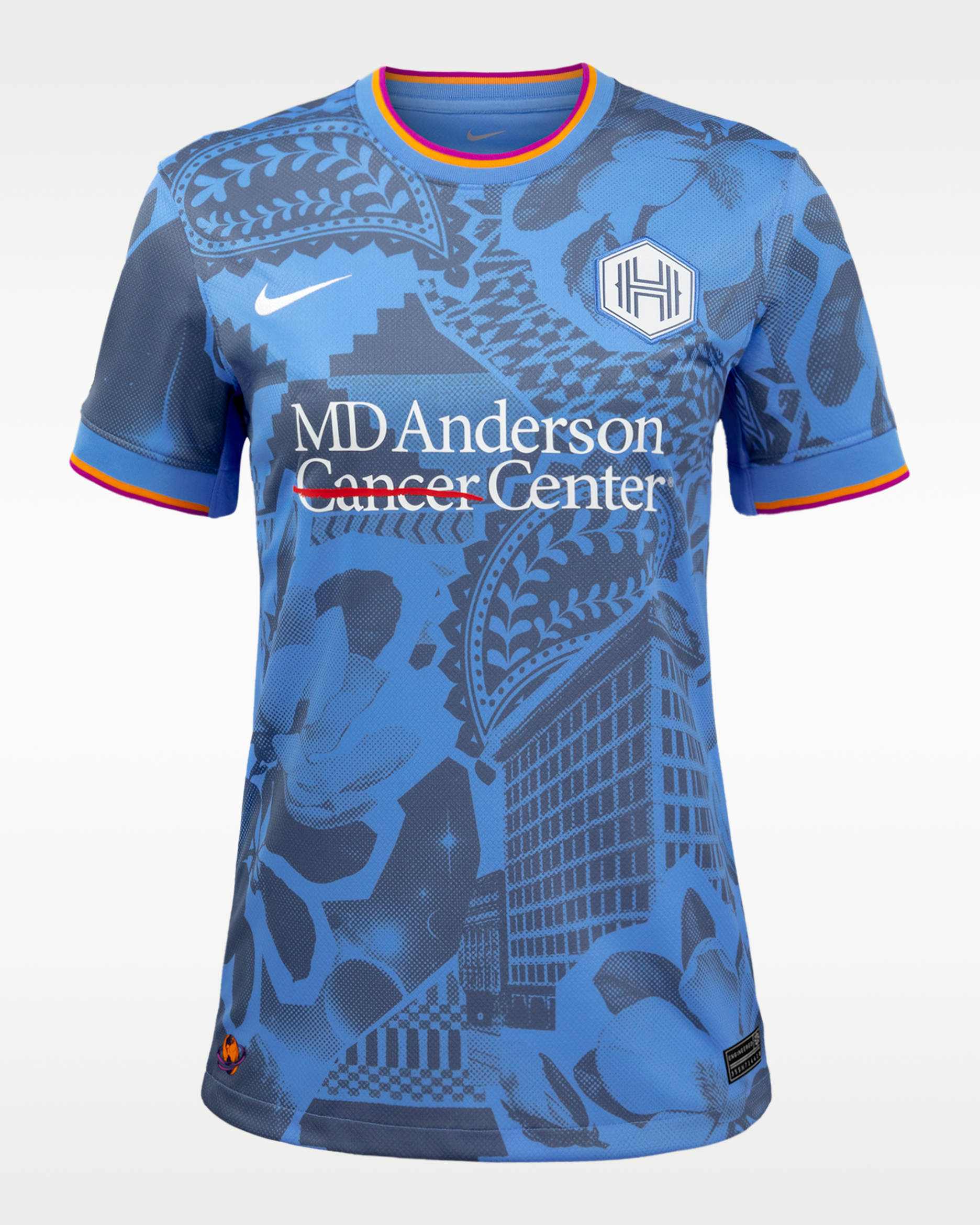 Houston Dash Stadium Away WOMENS Nike Dri-FIT NWSL Replica Jersey - University Blue