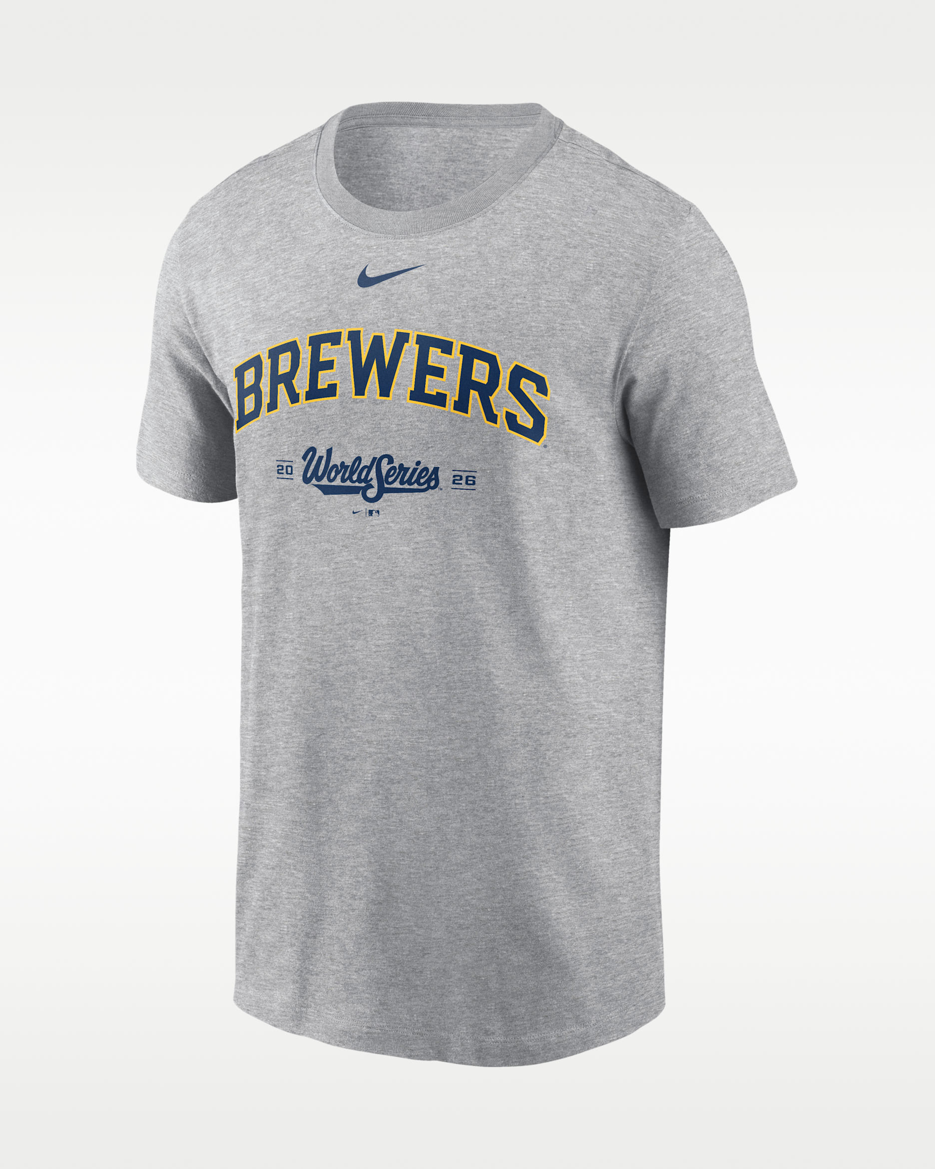 Milwaukee Brewers 2026 World Series Participant Men's Nike MLB T-Shirt - Grey Heather