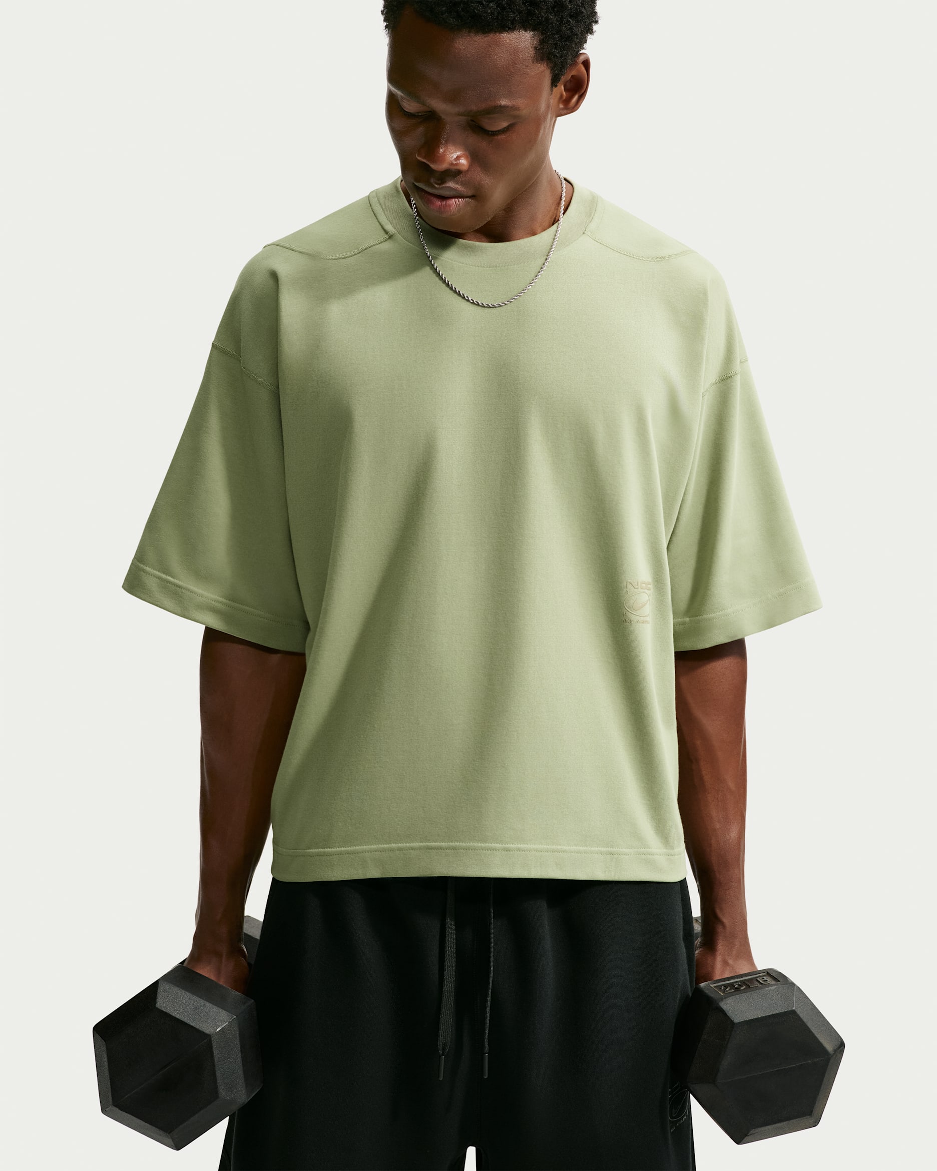 Nike N.A.C. Men's Dri-FIT Short-Sleeve Training Top - Dusty Olive/Dusty Olive