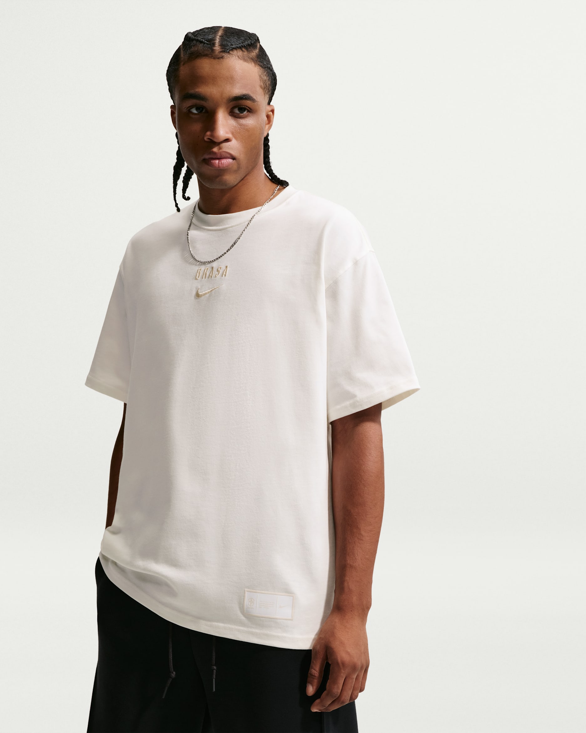 Brazil Premium Men's Nike Soccer T-Shirt - Sail