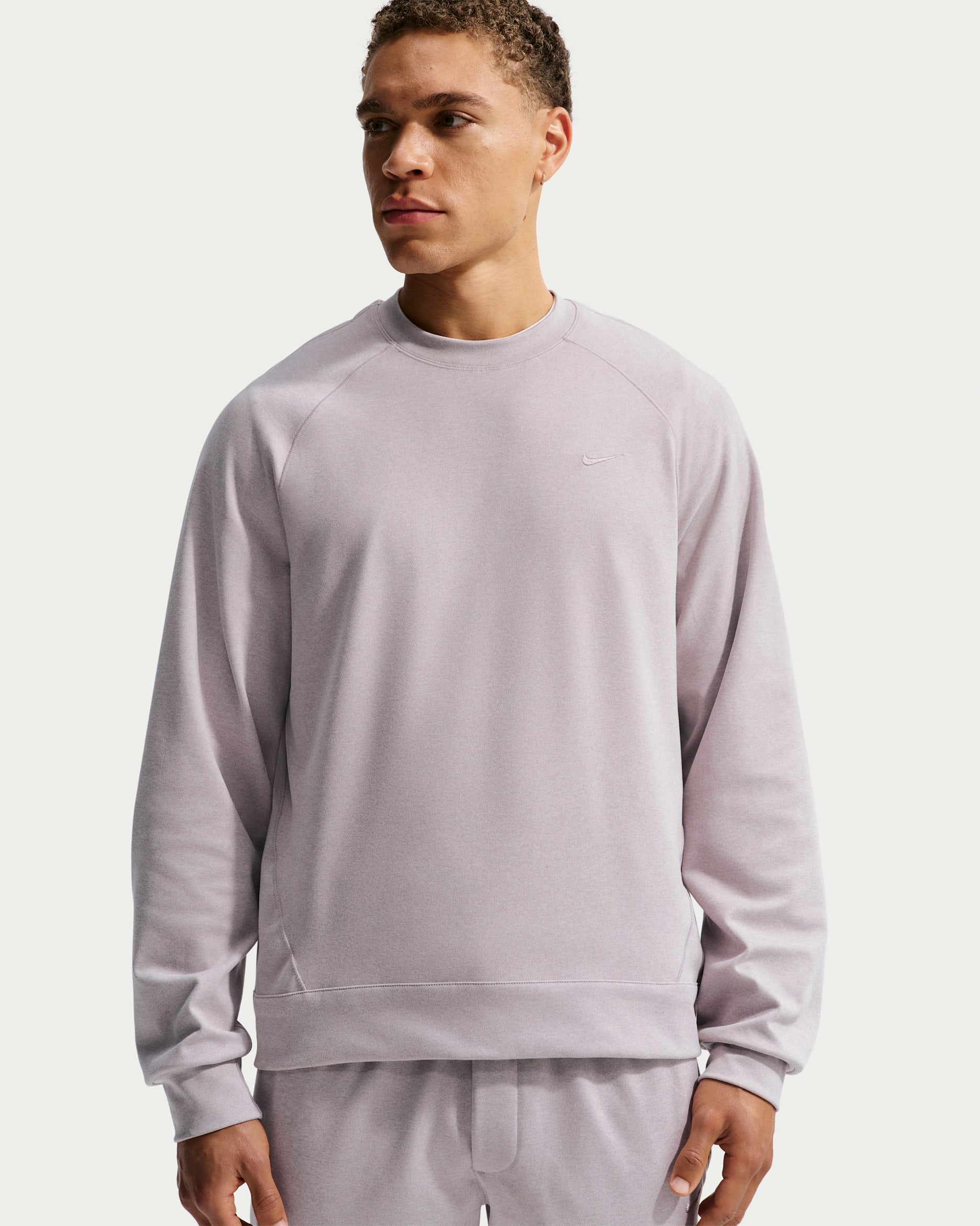 Nike Primary NanoKnit Men's Dri-FIT UV Protection Long-Sleeve Performance Top - Light Violet Ore/Platinum Violet/Heather/Light Violet Ore