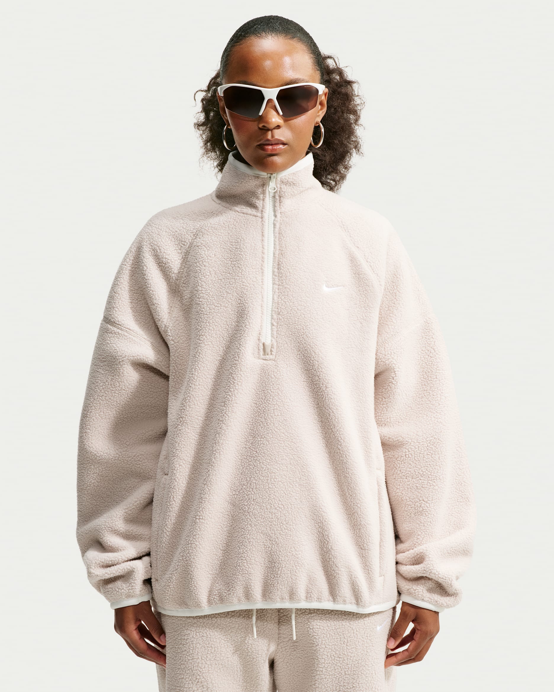 Nike Sportswear Women's Oversized Fleece Top - Cream II/Sail/White