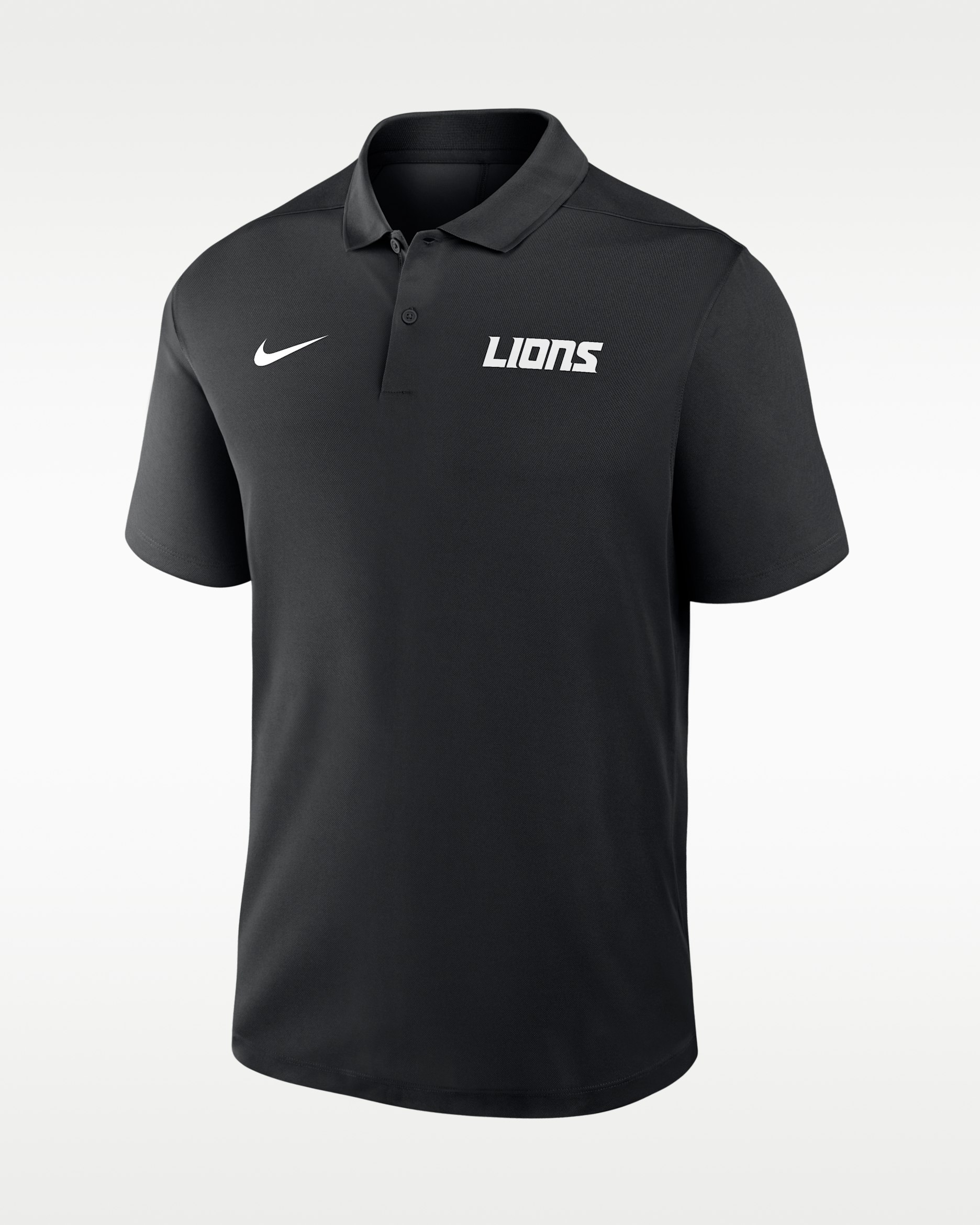 Detroit Lions Wordmark Victory Men's Nike Dri-FIT NFL Polo - Black