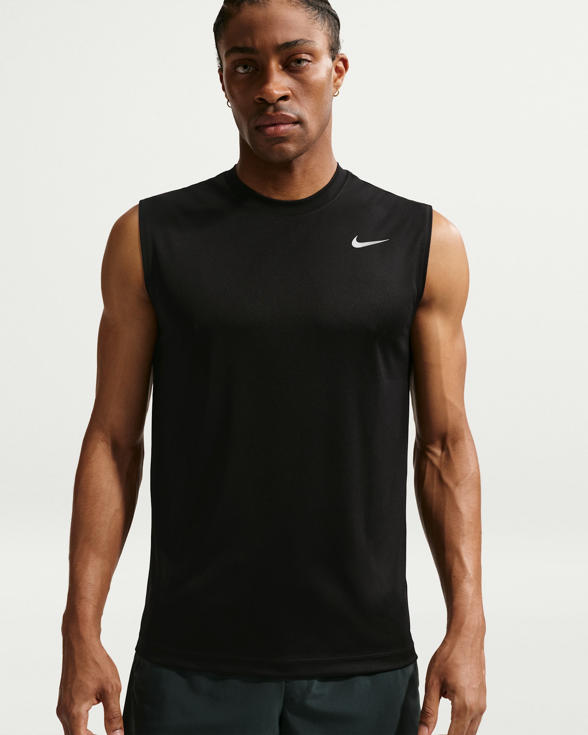 Maglia da training senza maniche Dri-FIT Nike – Uomo - Nero/Matte Silver