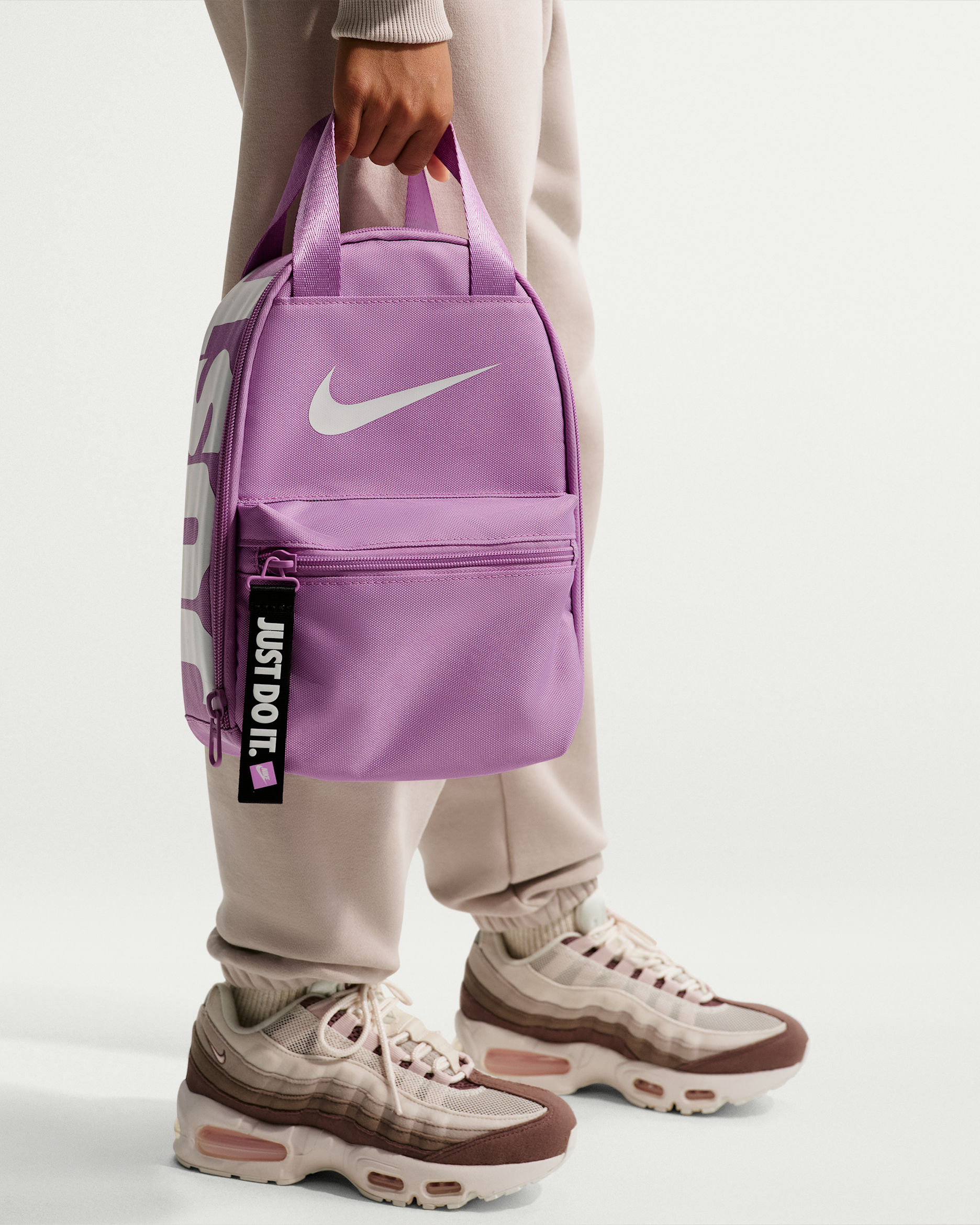 Nike "Just Do It" Zip-Pull Lunch Bag (4L) - Light Magenta