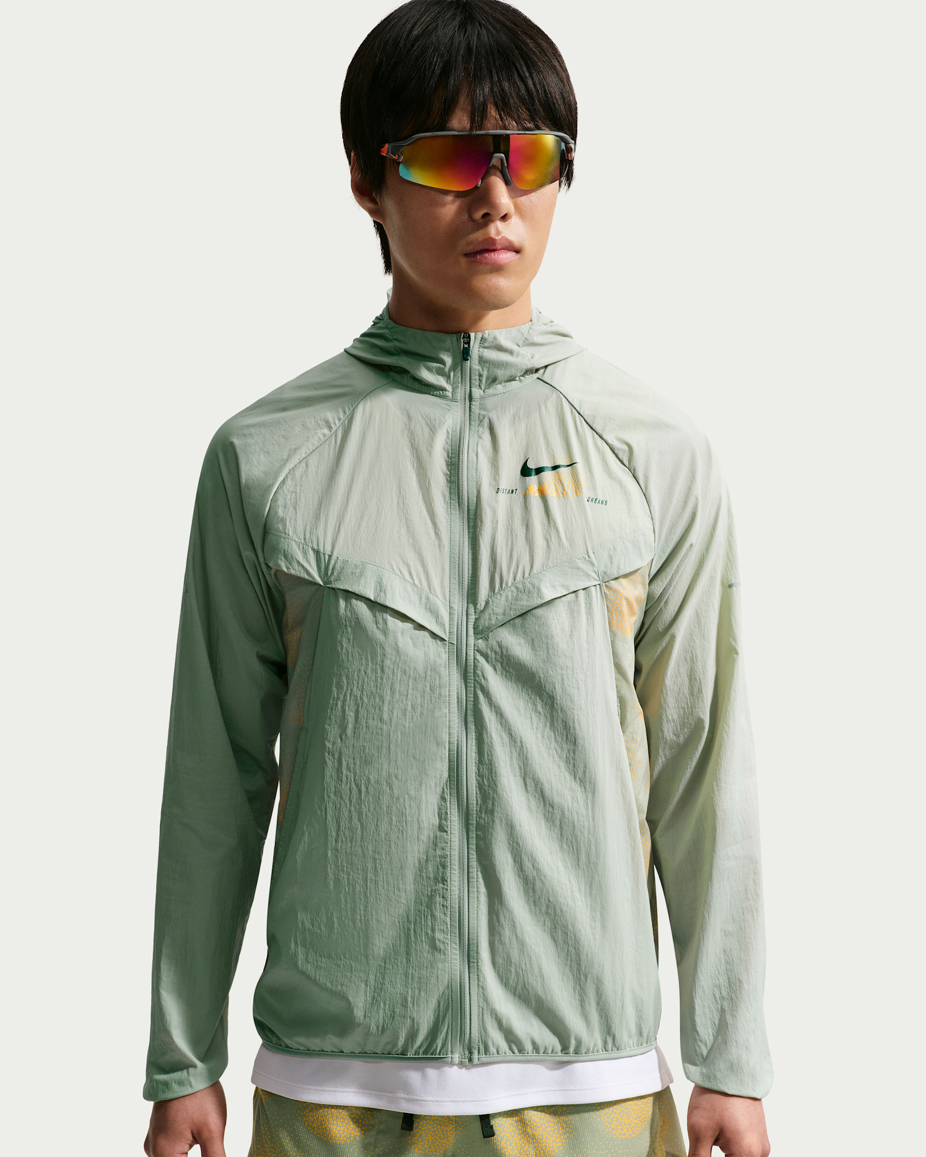 나이키 스트라이드 남성 리펠 UV 프로텍션 러닝 재킷 - 제이드 호라이즌