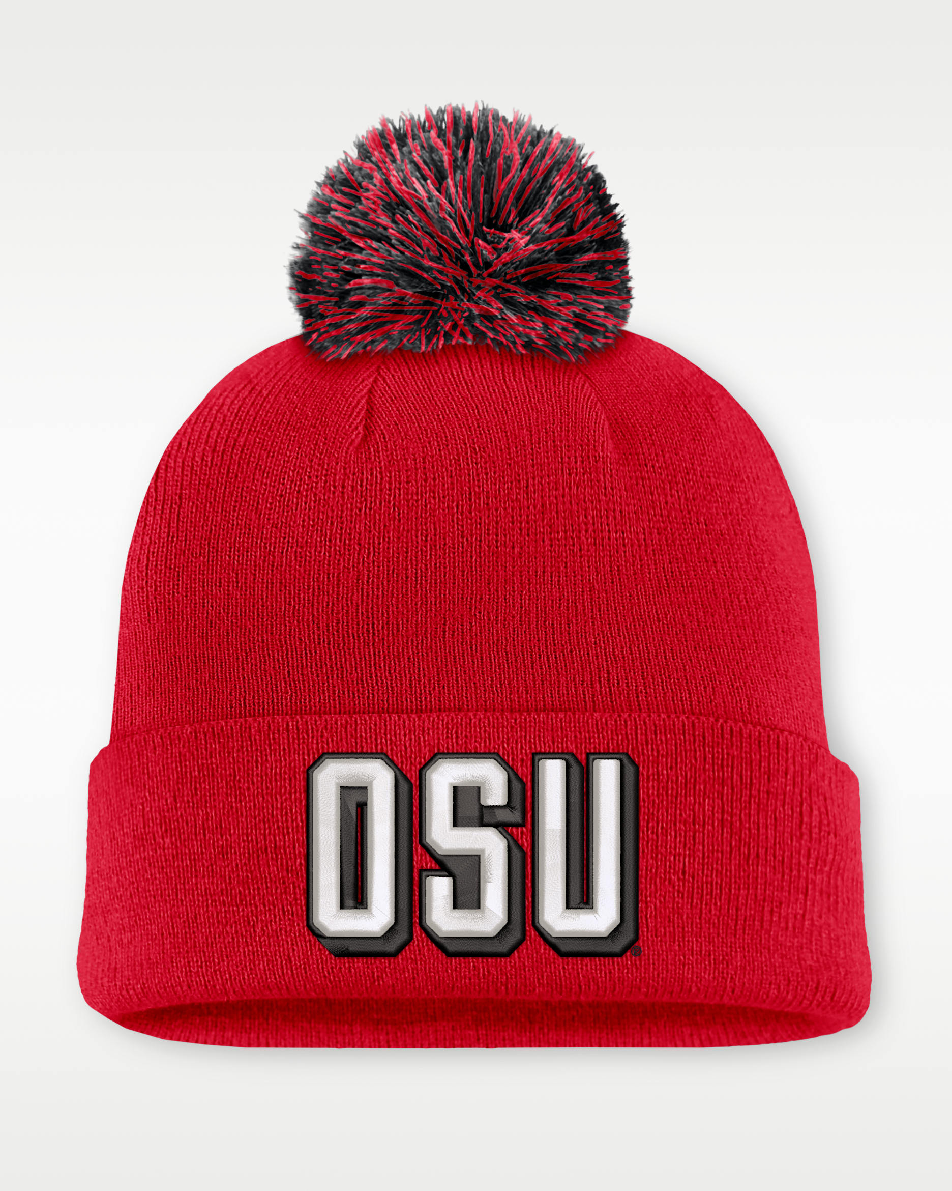 Ohio State Peak Men's Nike College Cuffed Beanie - Red