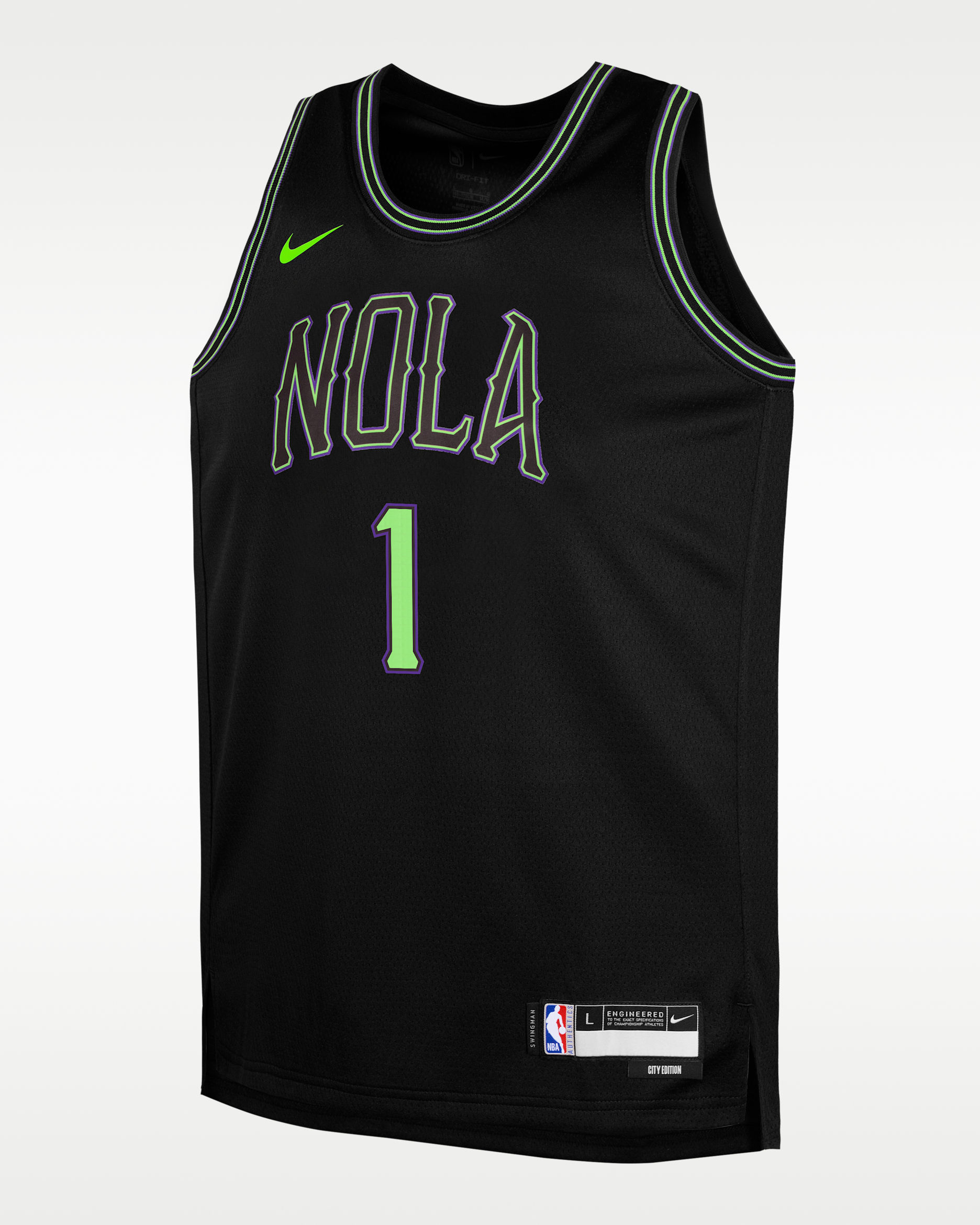 Maillot Nike NBA Swingman Victor Wembanyama San Antonio Spurs City Edition pour ado - Noir